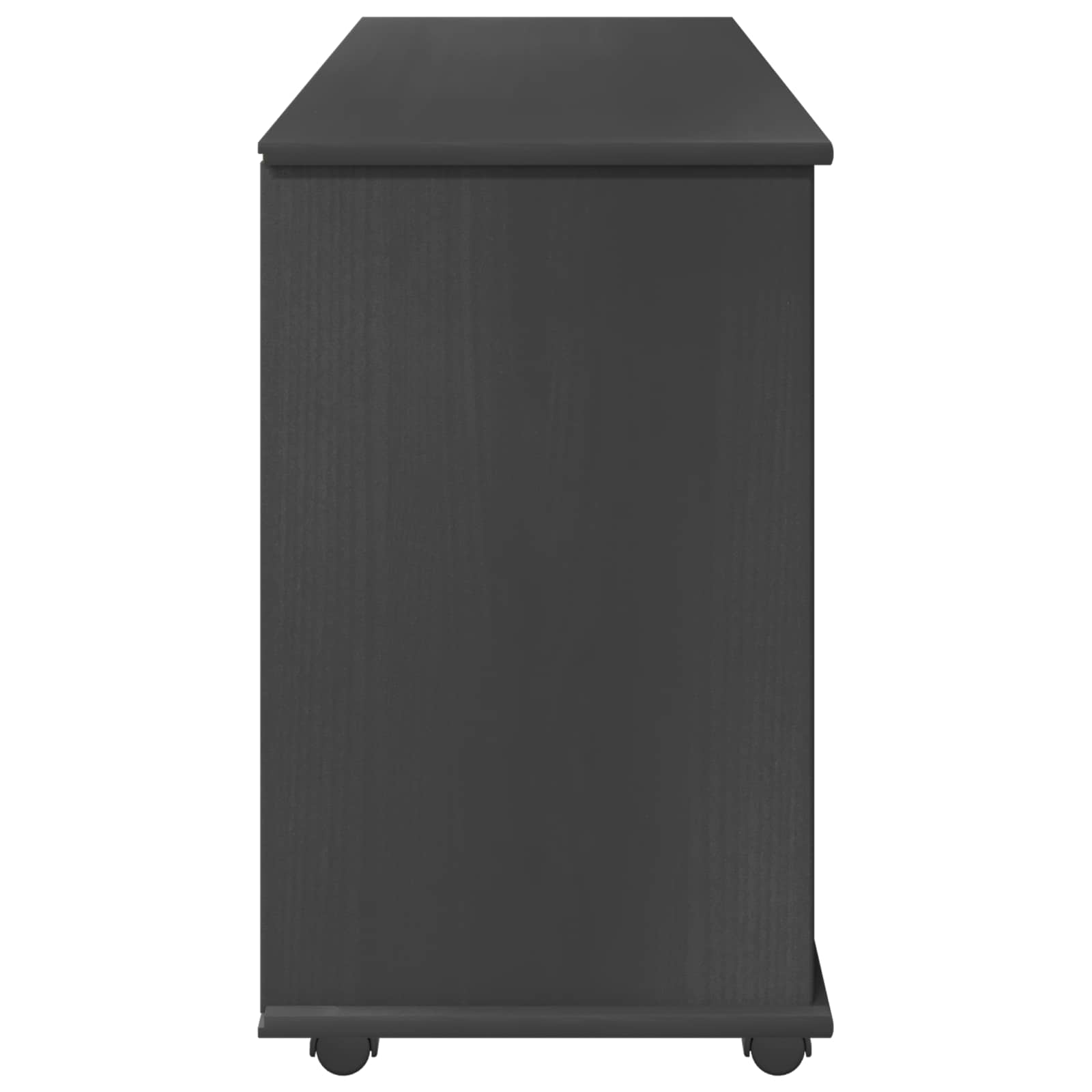 Cabinet roulant Gris 100 x 39 x 65,5 cm Bois de Pin Massif - XIOS