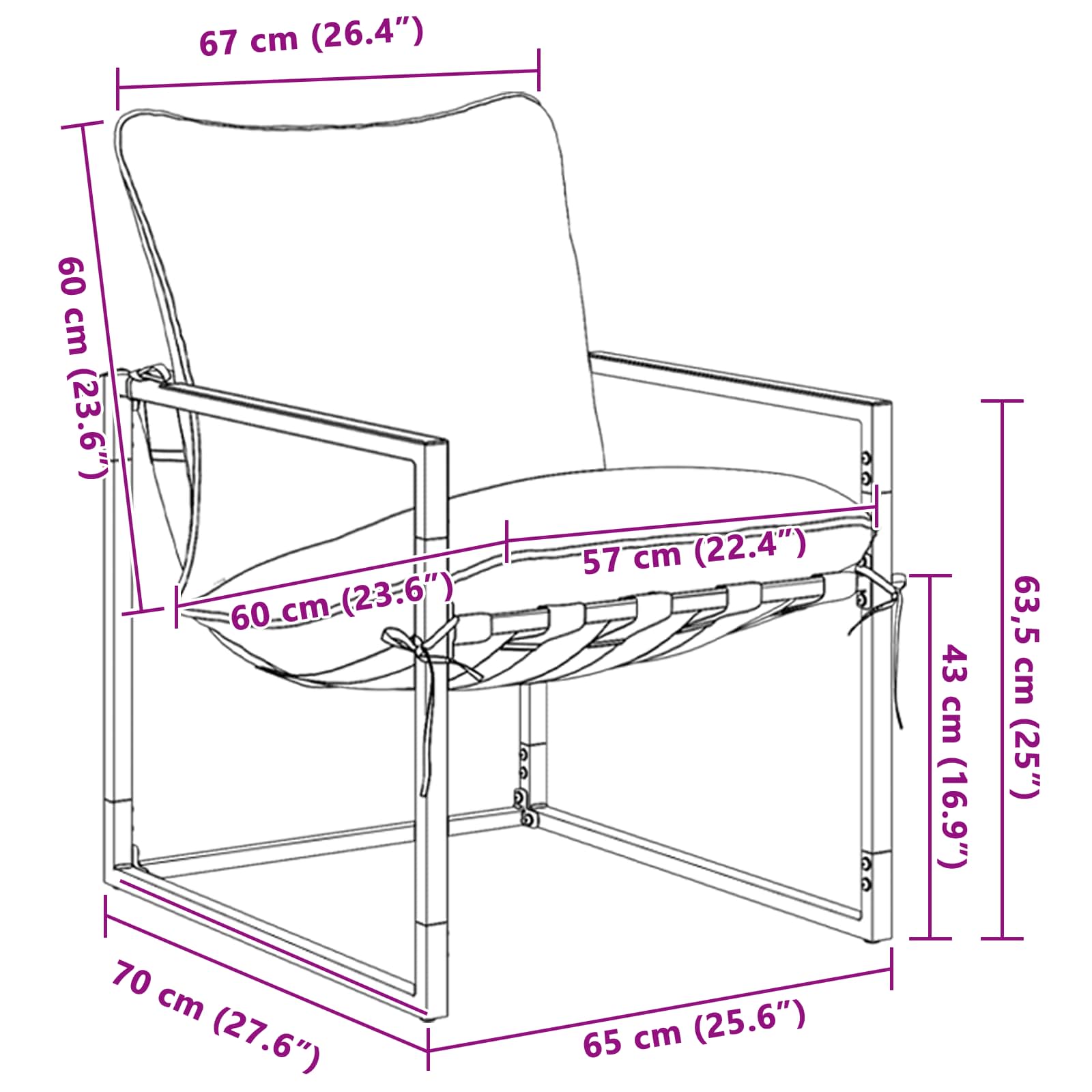 Ensemble de canapé de jardin 3 pcs Noir et anthracite Acier - XIOS