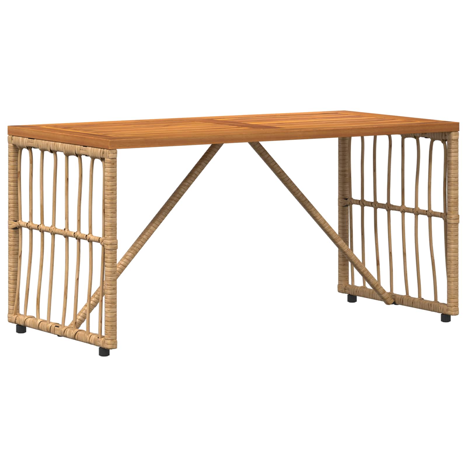Ensemble de meubles d'extérieur 4 pcs Blanc Naturel et Crème - XIOS