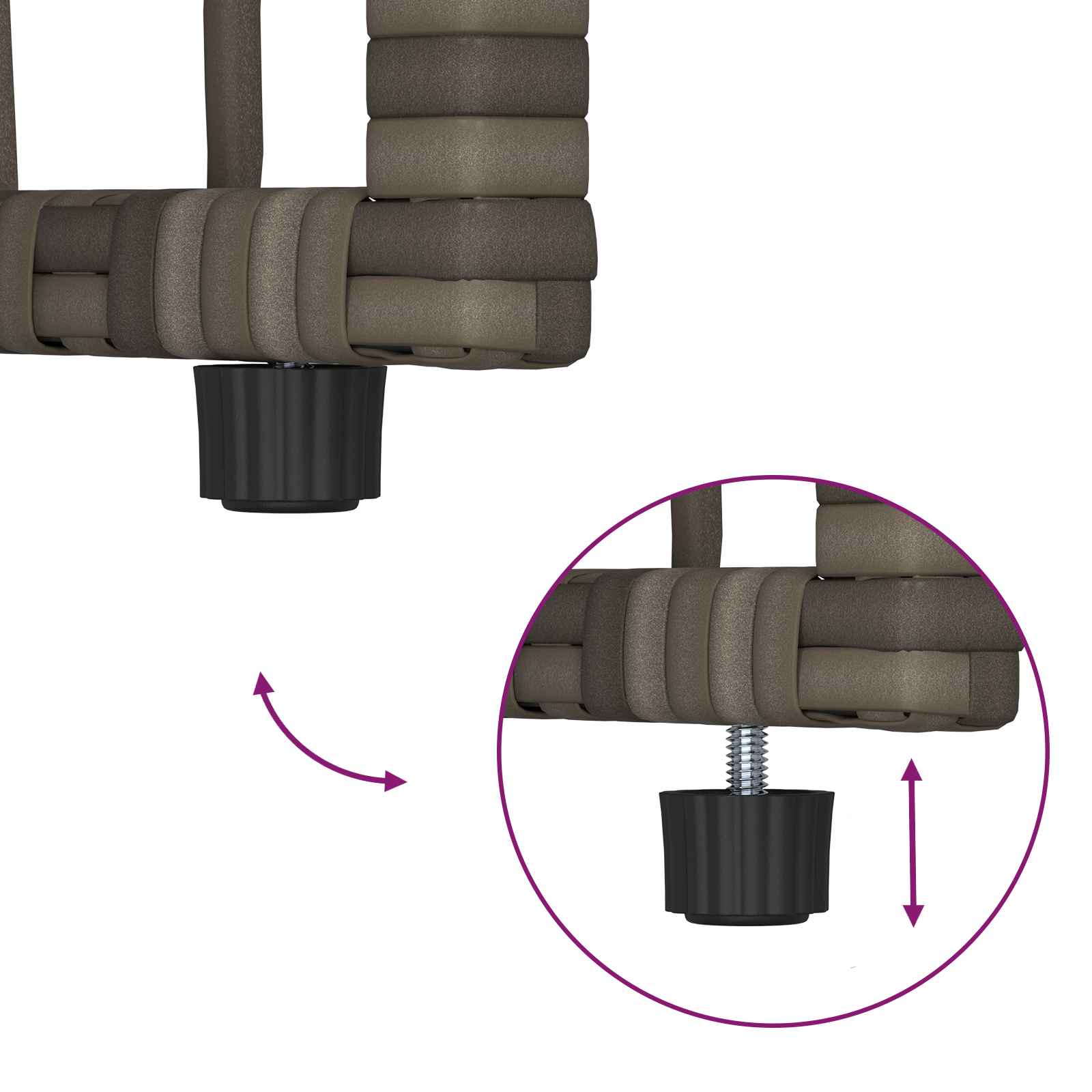 Ensemble de meubles d'extérieur 3 pcs Noir et Gris foncé - XIOS