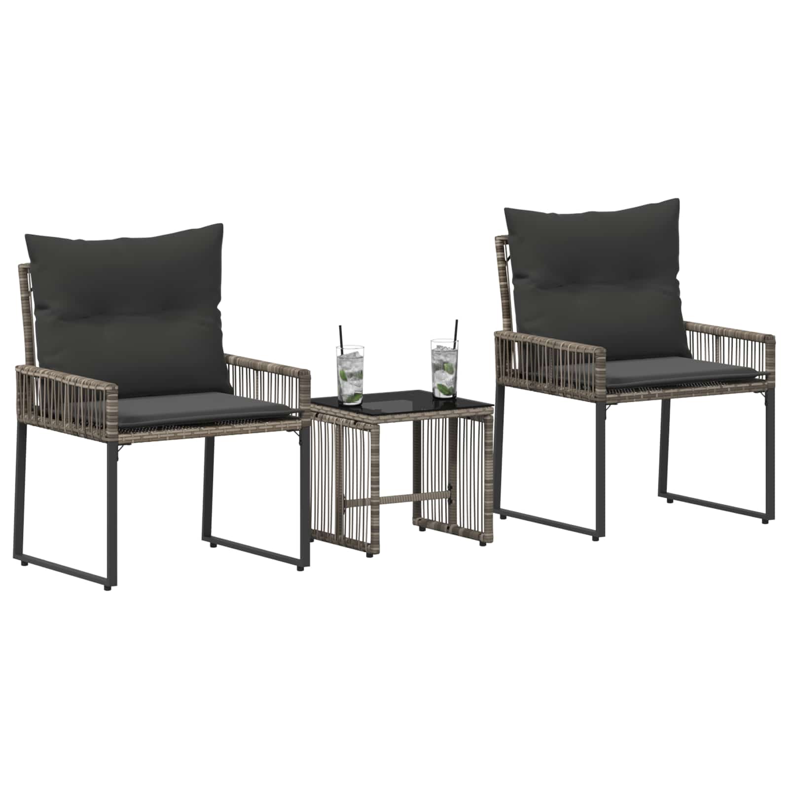 Ensemble de meubles d'extérieur 7 pcs Gris et Gris foncé - XIOS