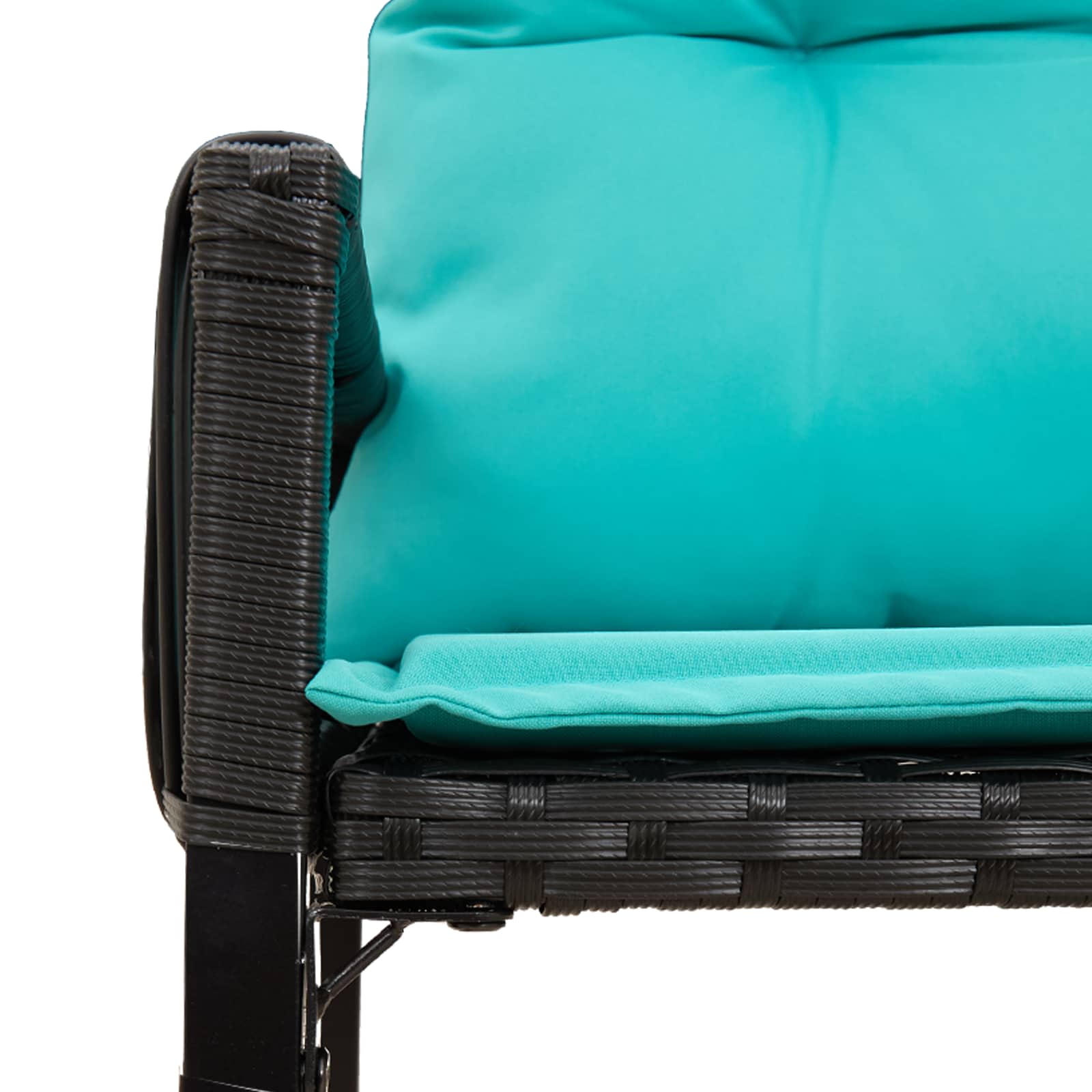 Ensemble de meubles d'extérieur 7 pcs Noir et turquoise - XIOS