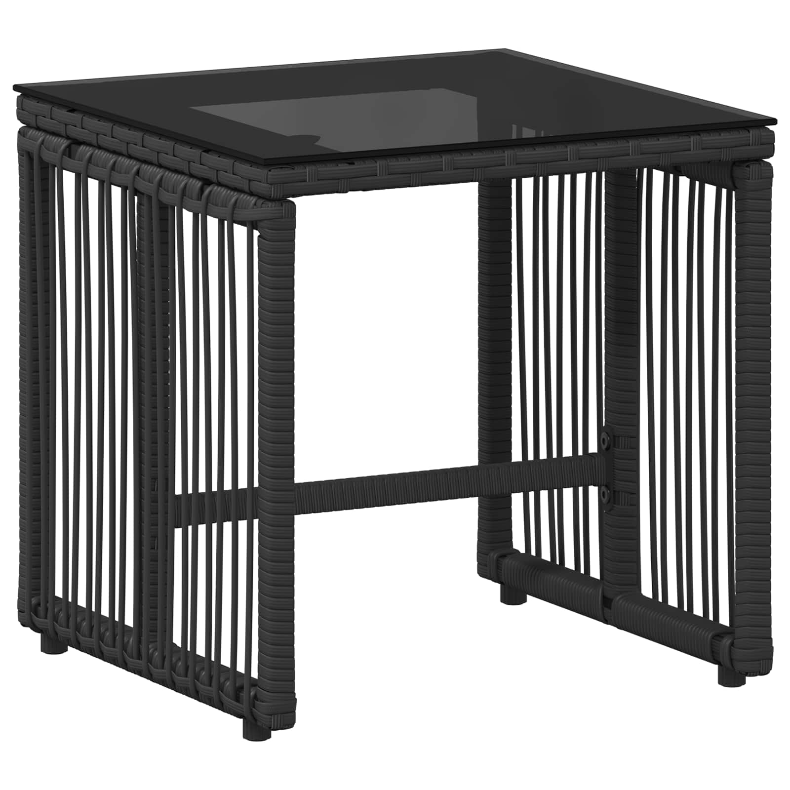 Ensemble de meubles d'extérieur 7 pcs Noir et turquoise - XIOS
