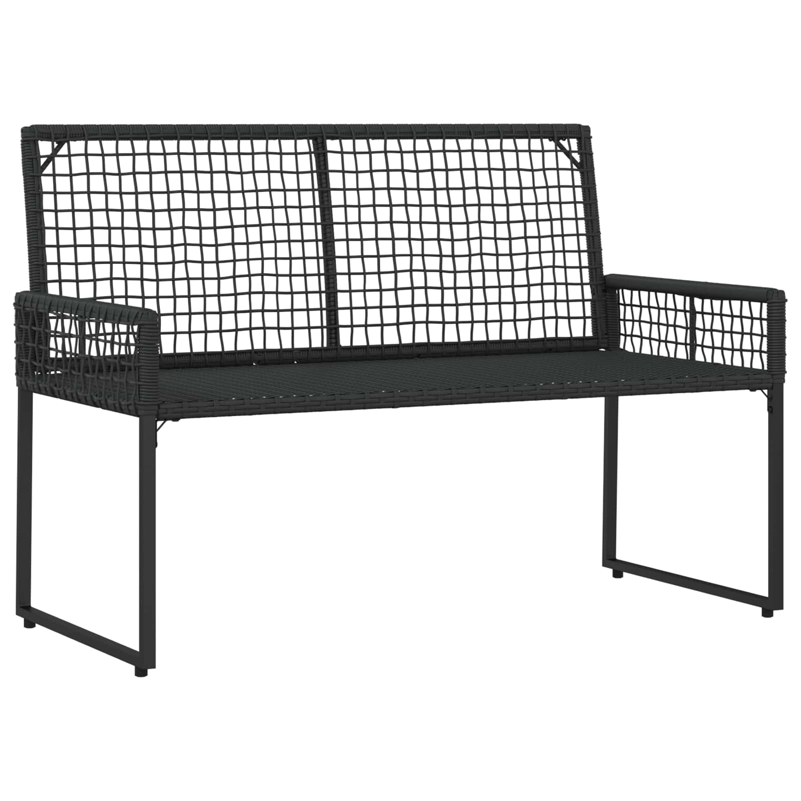 Ensemble de meubles d'extérieur 4 pcs Noir et blanc crème - XIOS
