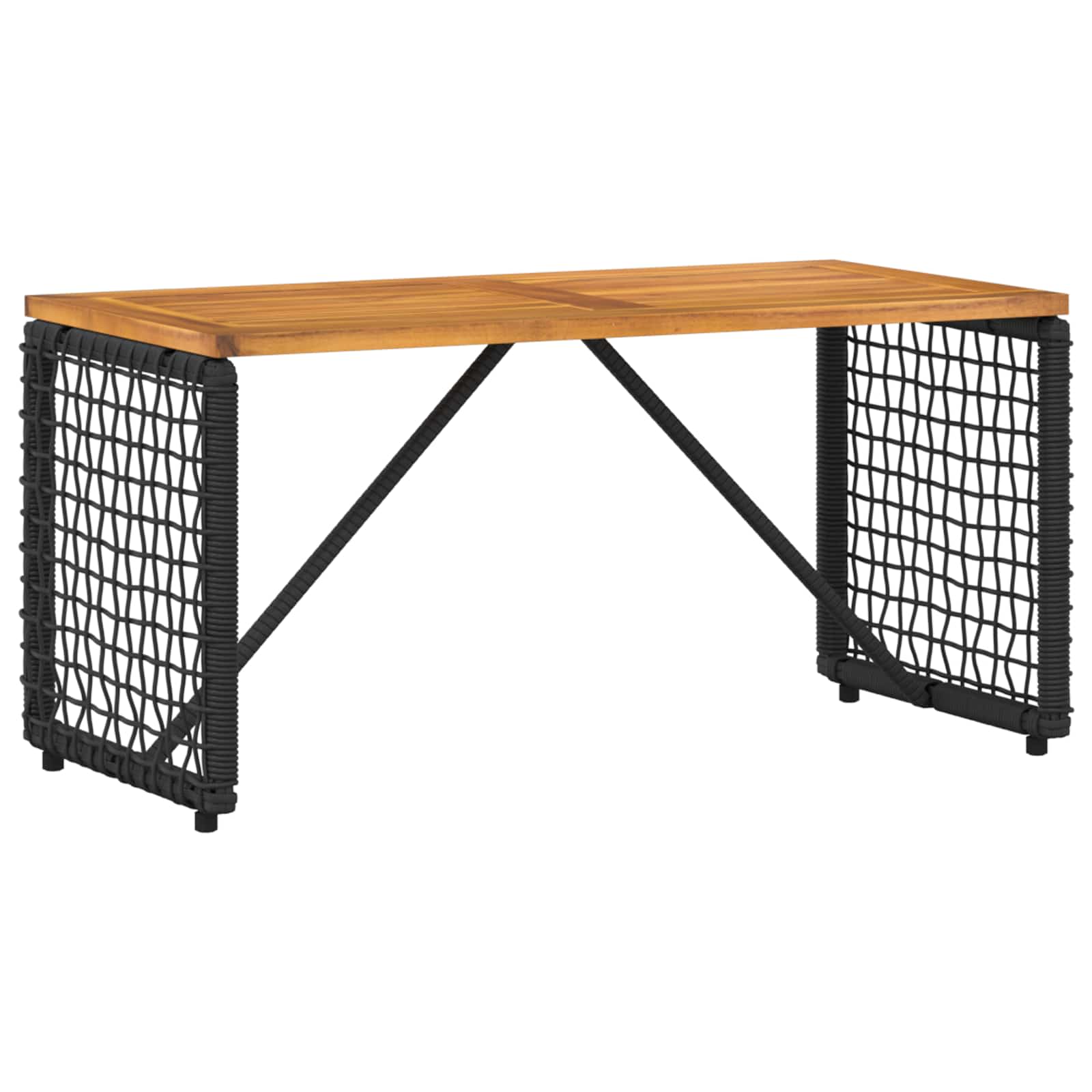 Ensemble de meubles d'extérieur 4 pcs Noir et blanc crème - XIOS