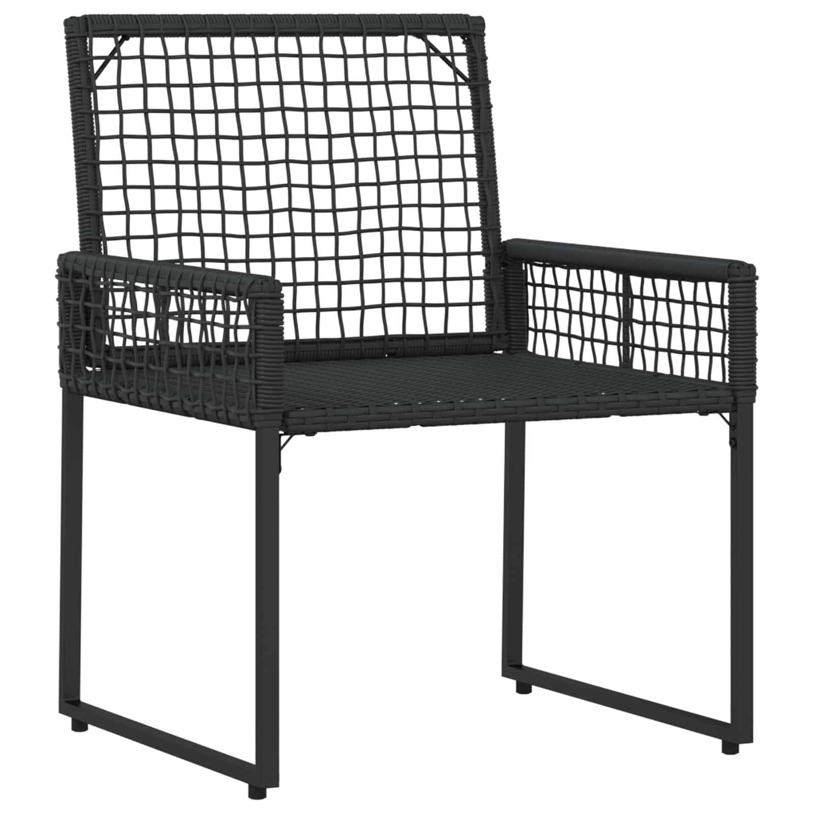 Ensemble de meubles d'extérieur 4 pcs Noir et blanc crème - XIOS
