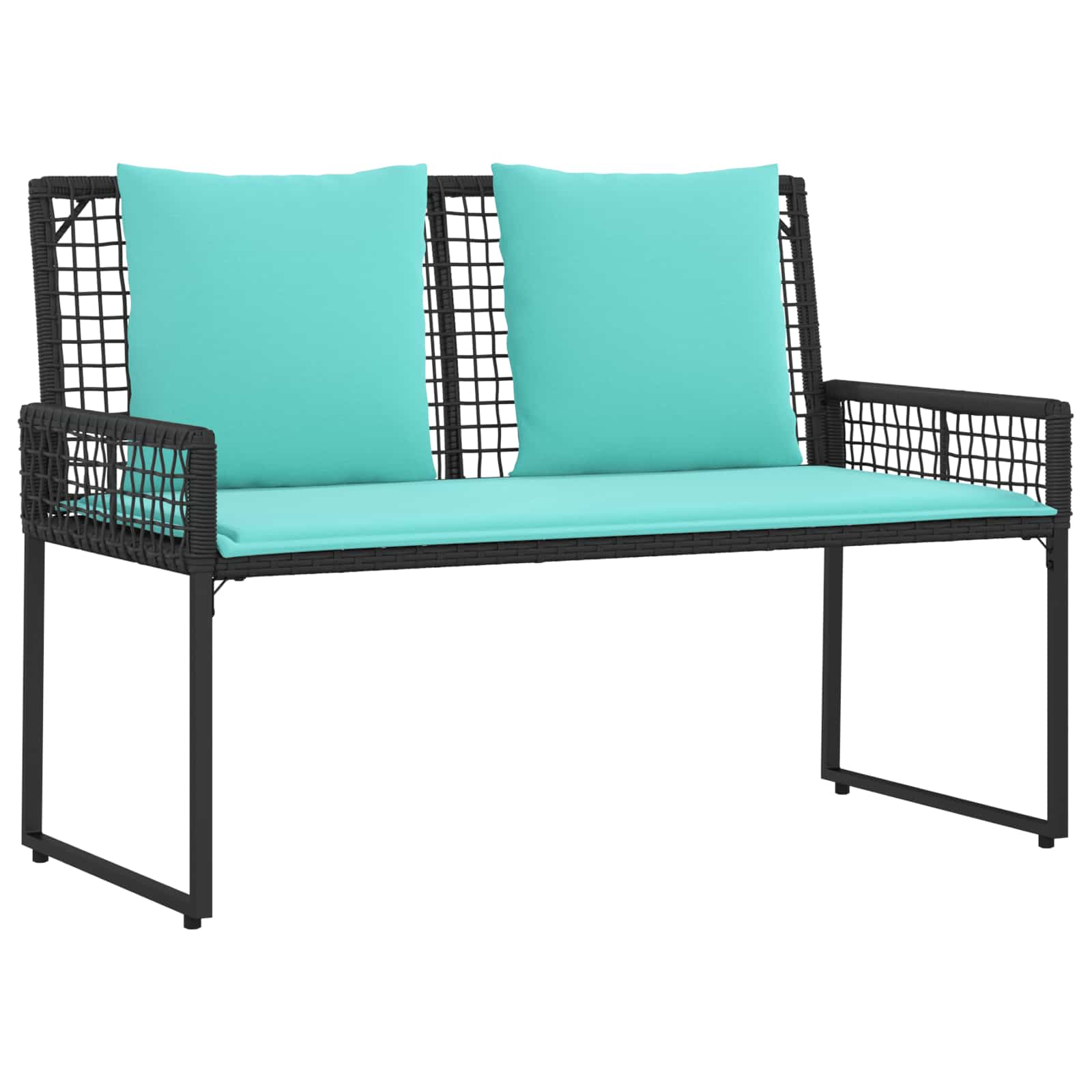 Ensemble de meubles d'extérieur 4 pcs Noir et turquoise - XIOS