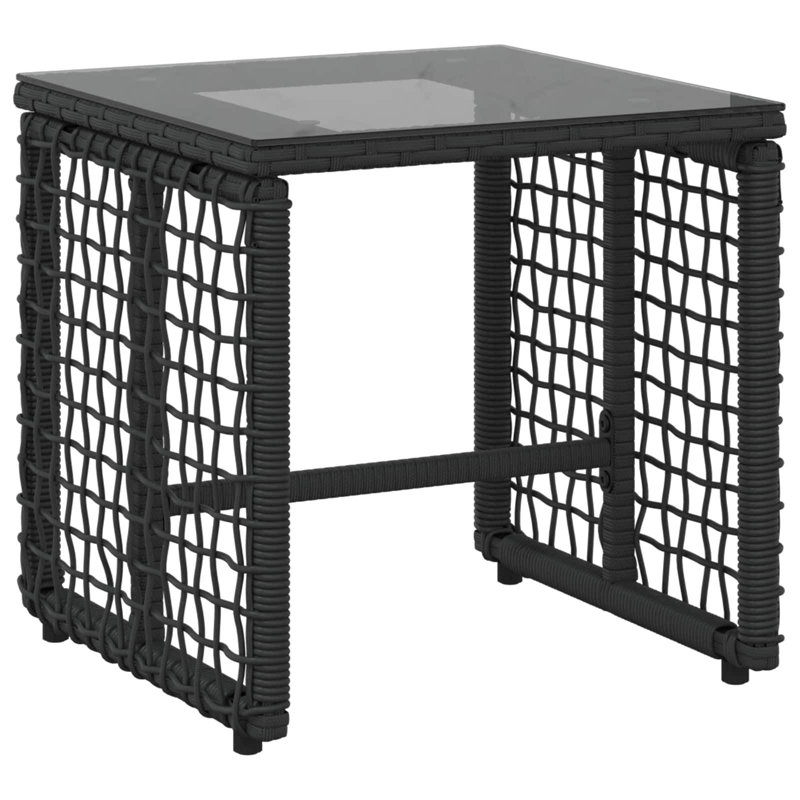 Ensemble de meubles d'extérieur 3 pcs Noir et Blanc - XIOS