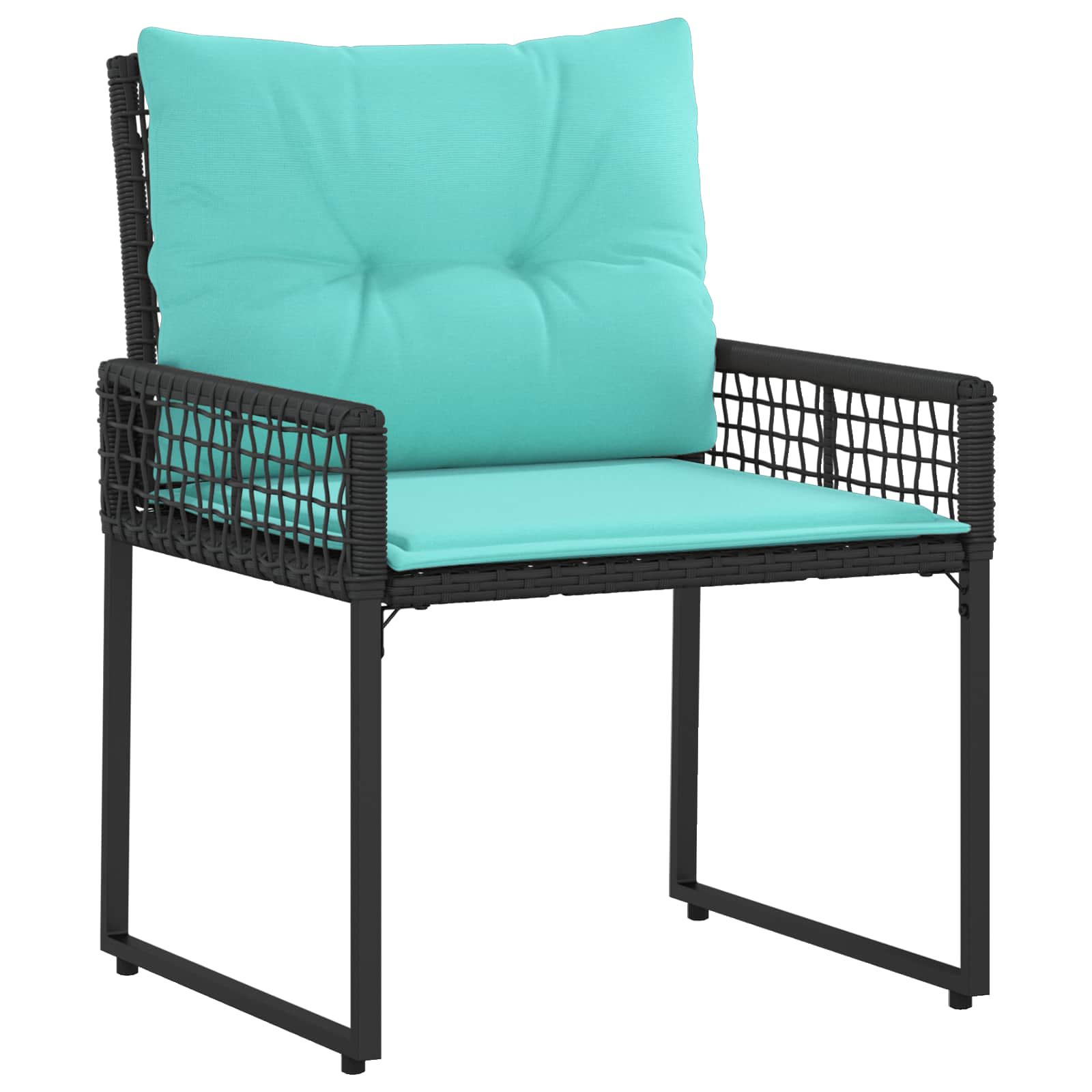 Ensemble de meubles d'extérieur 3 pcs Noir et turquoise - XIOS