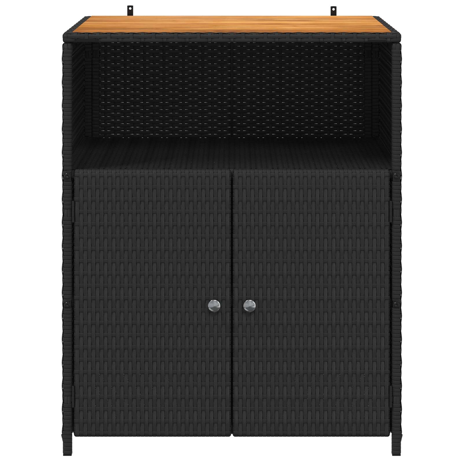 Armoire Noir 70 x 50 x 87 cm Polyester et Roly Ratten - XIOS