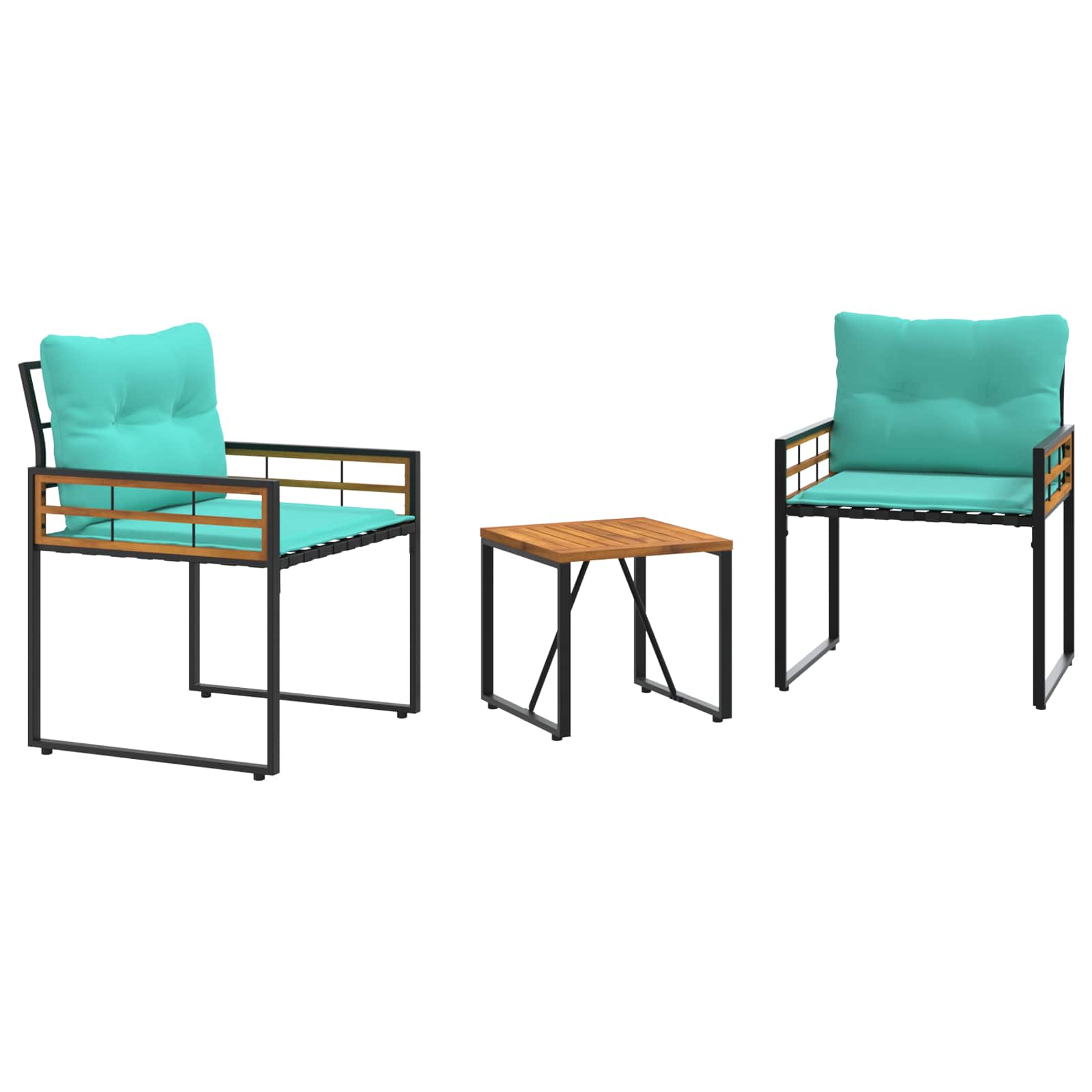 Ensemble de meubles d'extérieur avec coussin 3 pcs Turquoise - XIOS