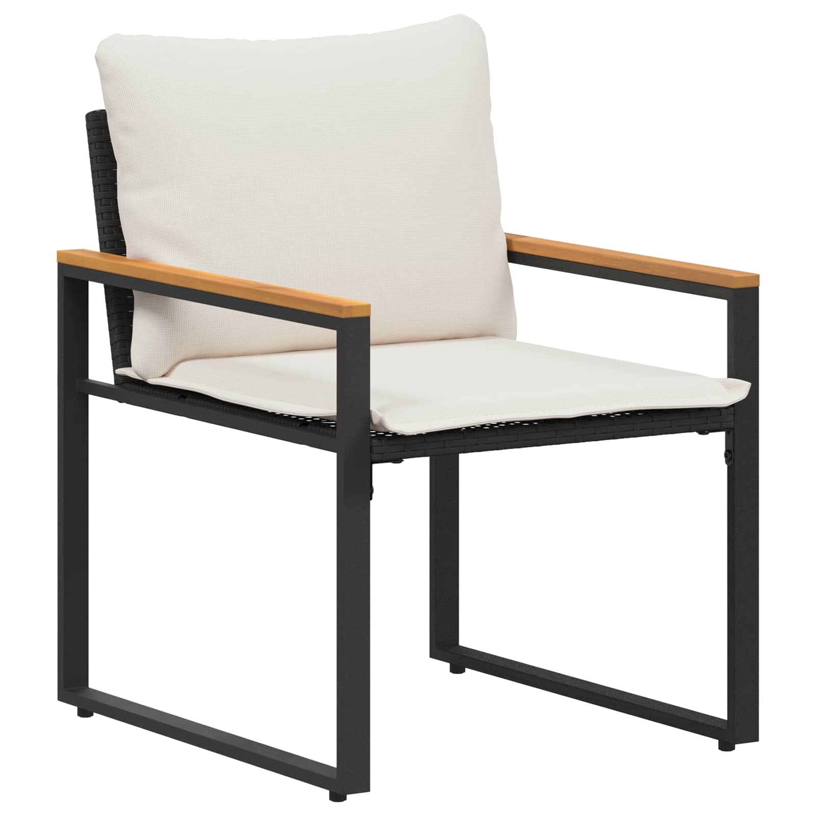 Ensembles de meubles 3 pcs Noir et blanc crème Rotin - XIOS