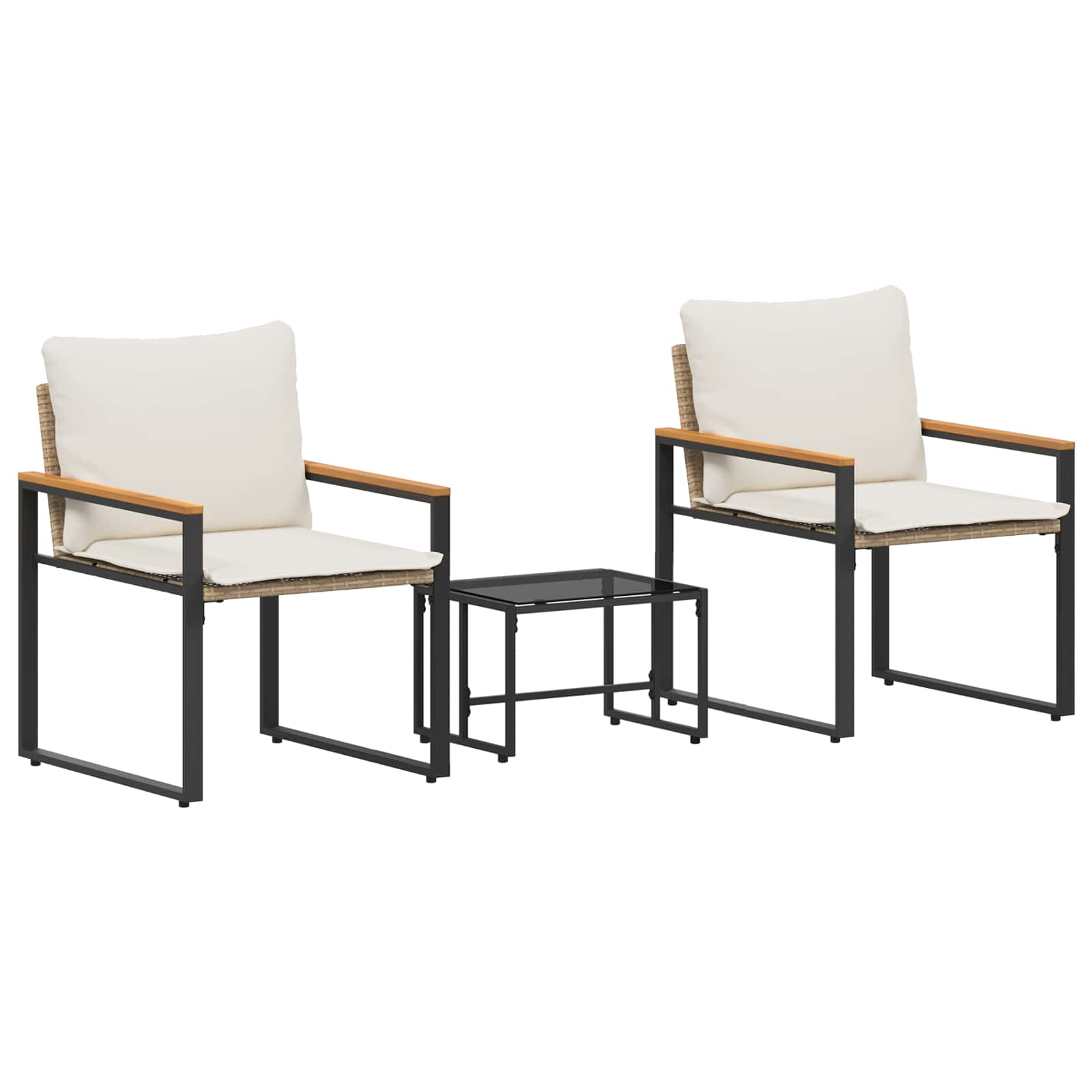 Ensembles de meubles 3 pcs Beige et blanc crème Rotin - XIOS