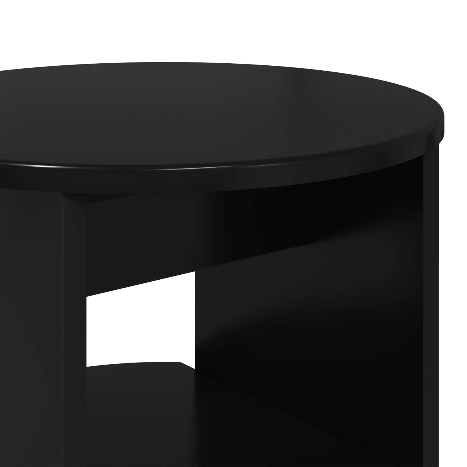 Meuble d'appoint 2 pcs Noir Ø40 x 50 cm Bois d’ingénierie - XIOS