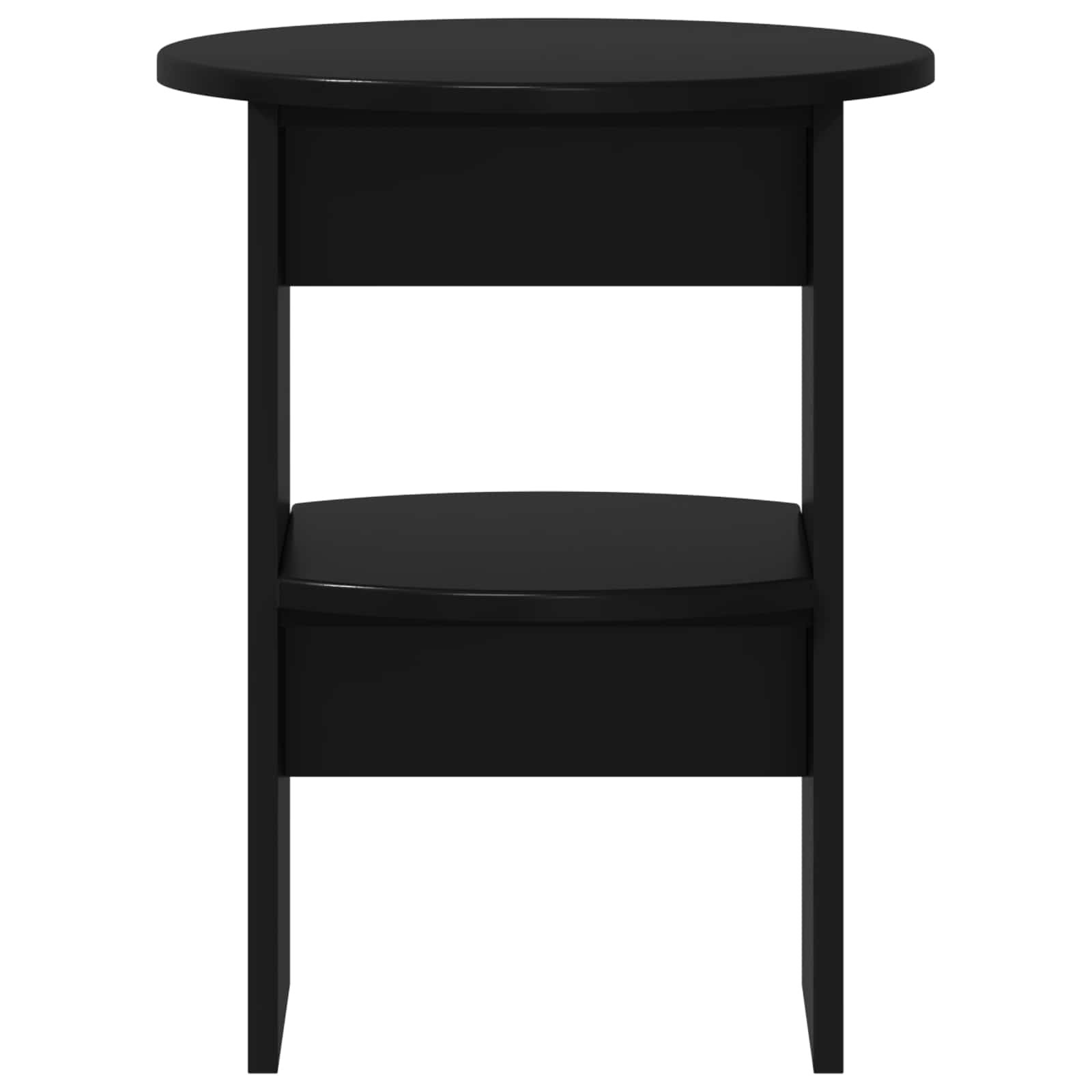 Meuble d'appoint 2 pcs Noir Ø40 x 50 cm Bois d’ingénierie - XIOS