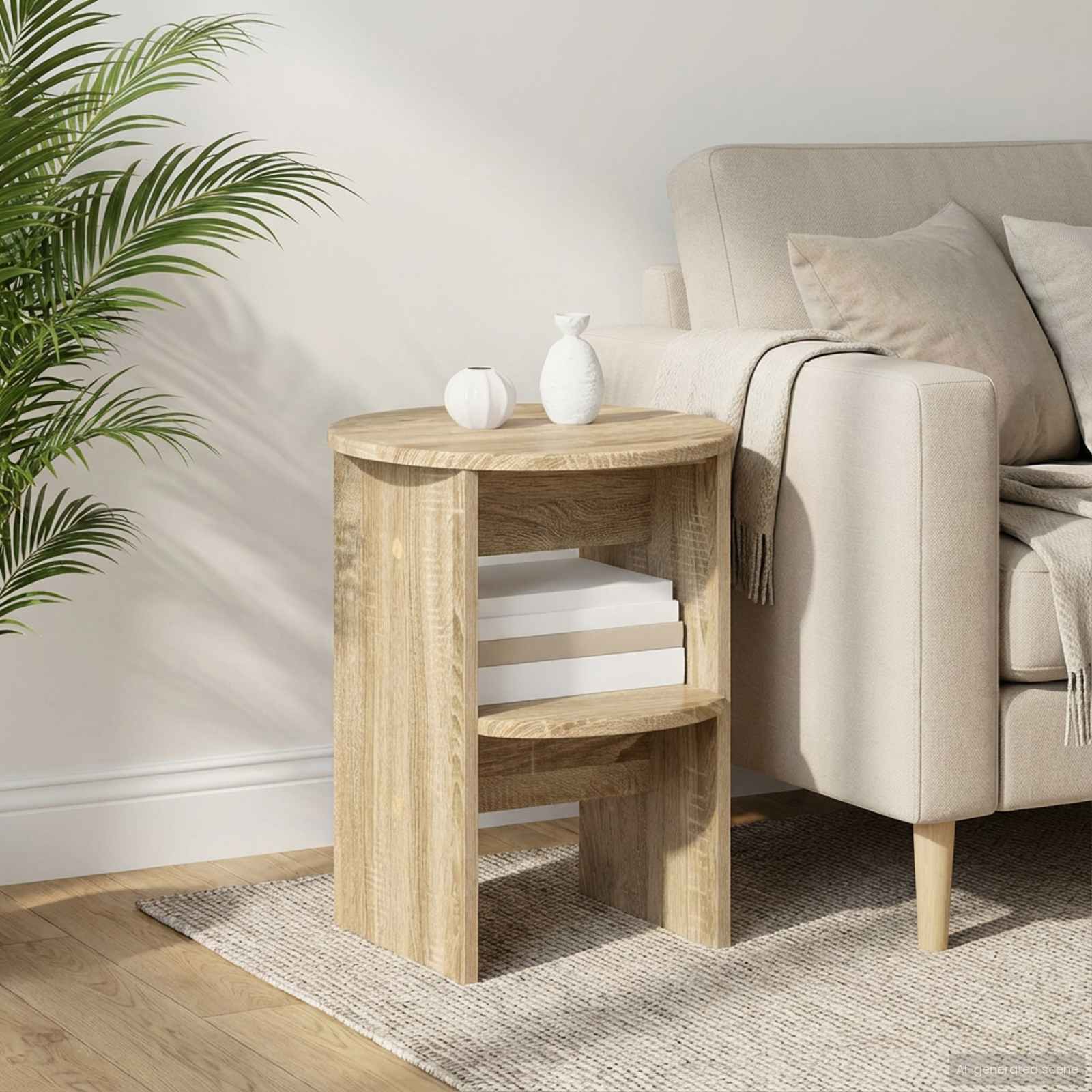 Meuble d'appoint 2 pcs Chêne Sonoma Ø40 x 50 cm - XIOS