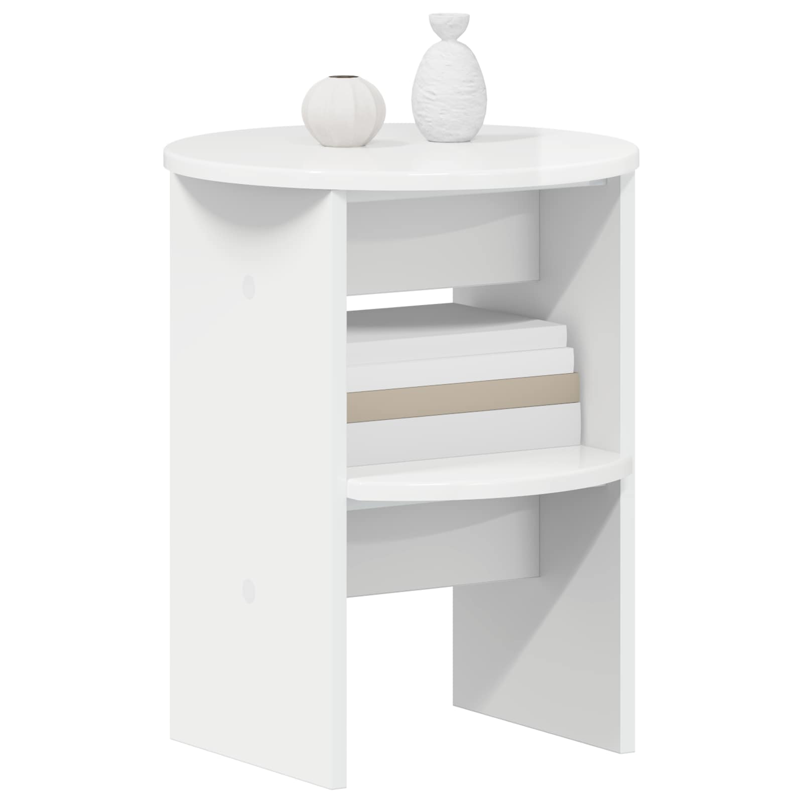 Meuble d'appoint 2 pcs Blanc Brillant Ø40 x 50 cm - XIOS
