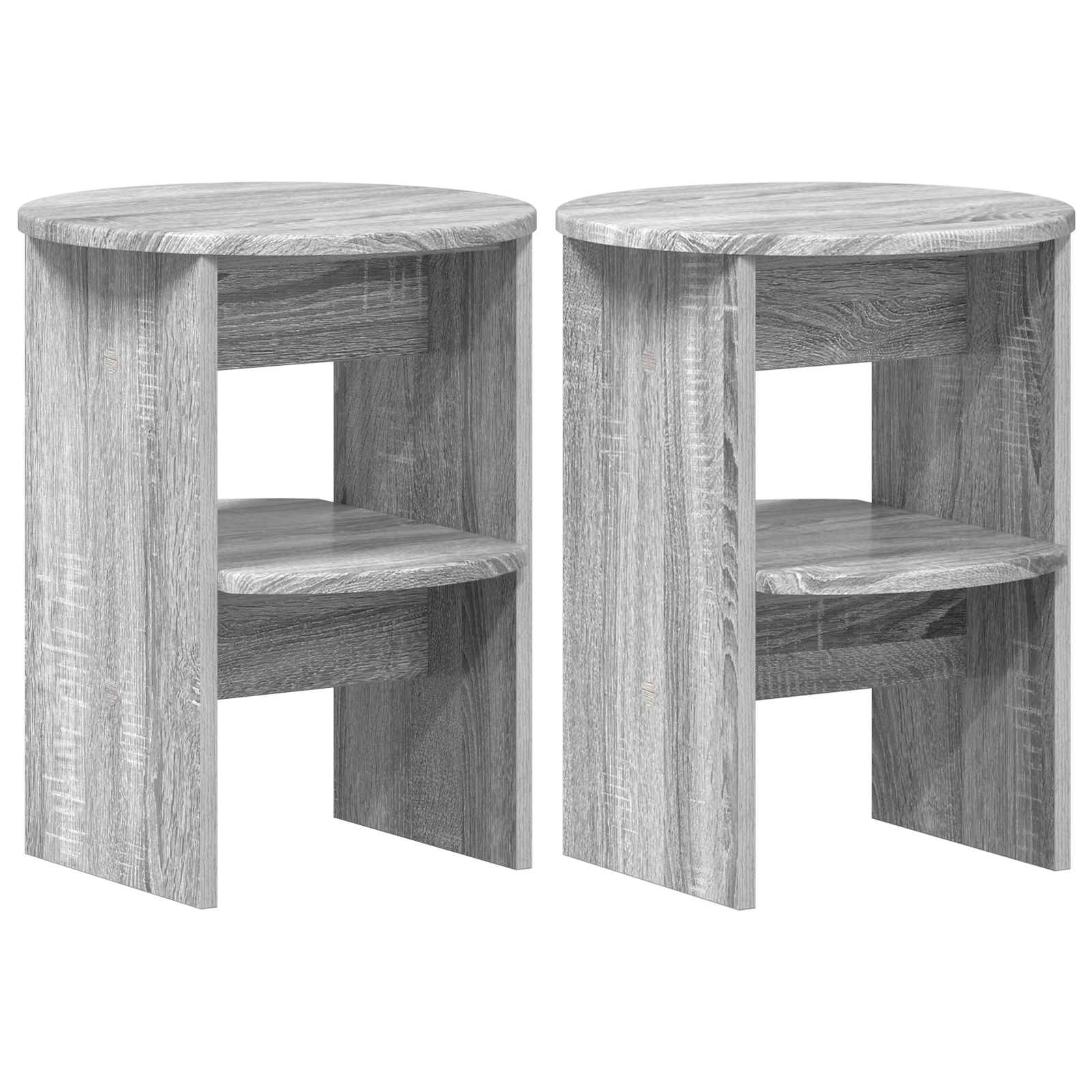 Meuble d'appoint 2 pcs Gris Sonoma Ø40 x 50 cm - XIOS
