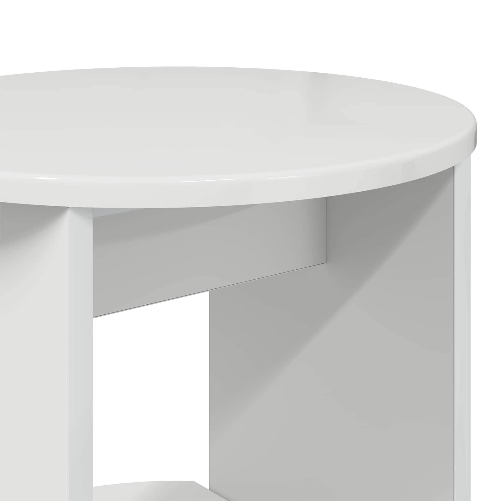 Meuble d'appoint Blanc Brillant Bois d’ingénierie - XIOS