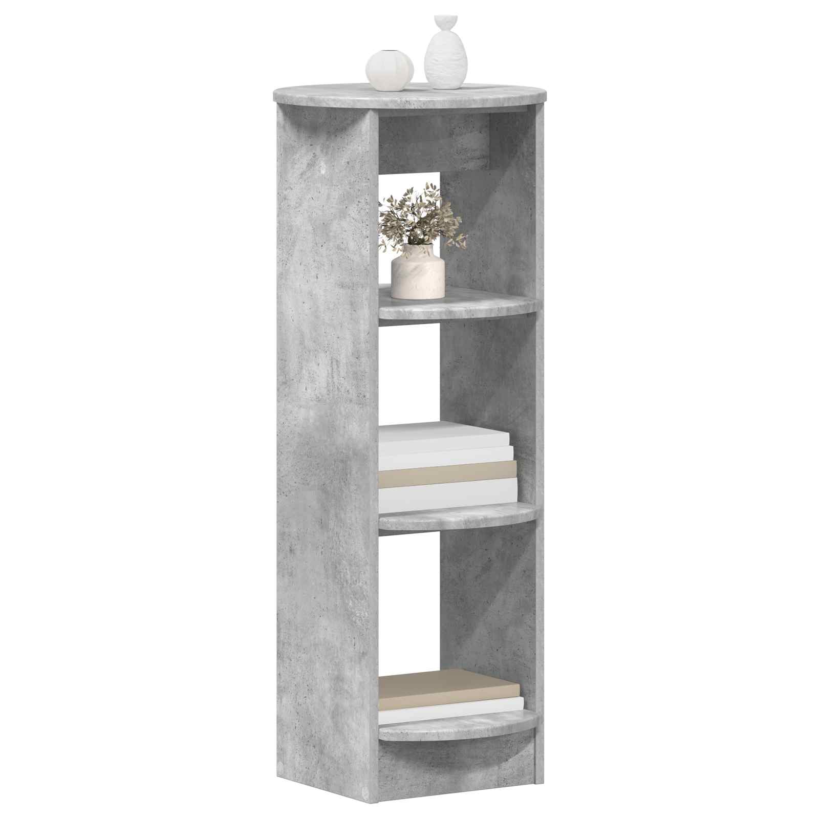 Meuble d'appoint Gris Béton 40 x 40 x 100 cm Bois d’ingénierie - XIOS
