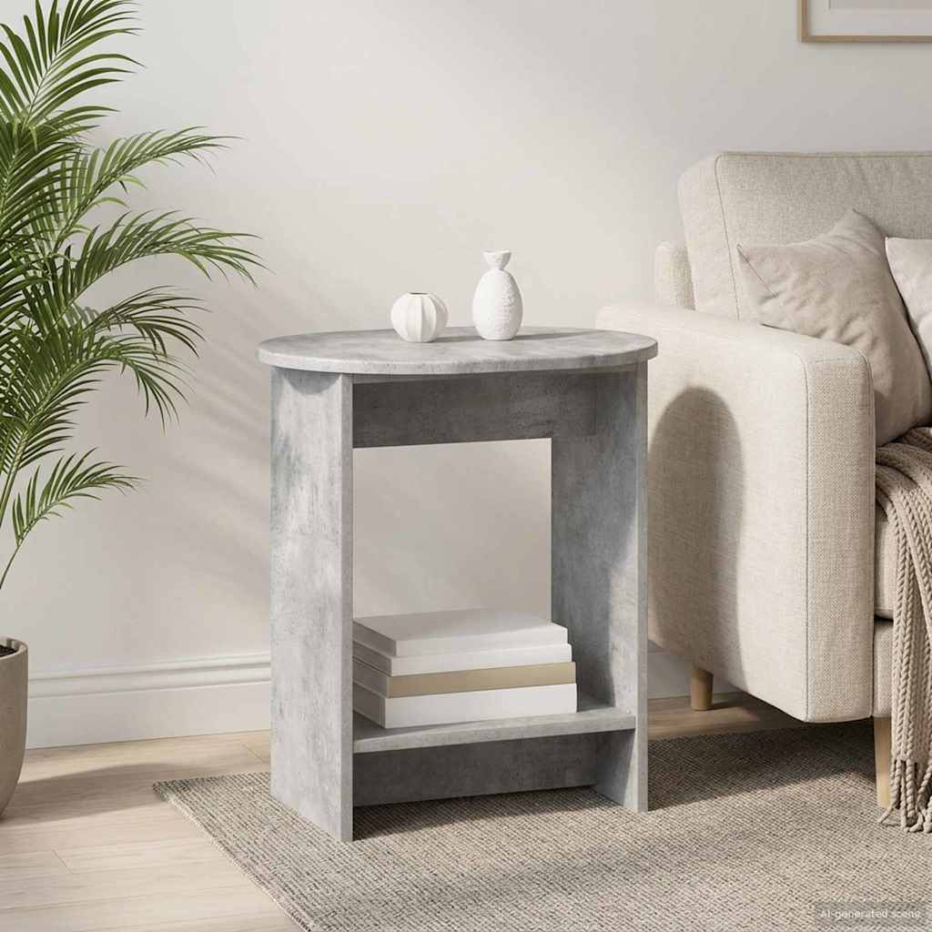 Table d'appoint Gris béton 50 x 39,5 x 55 cm Bois d'ingénierie - XIOS