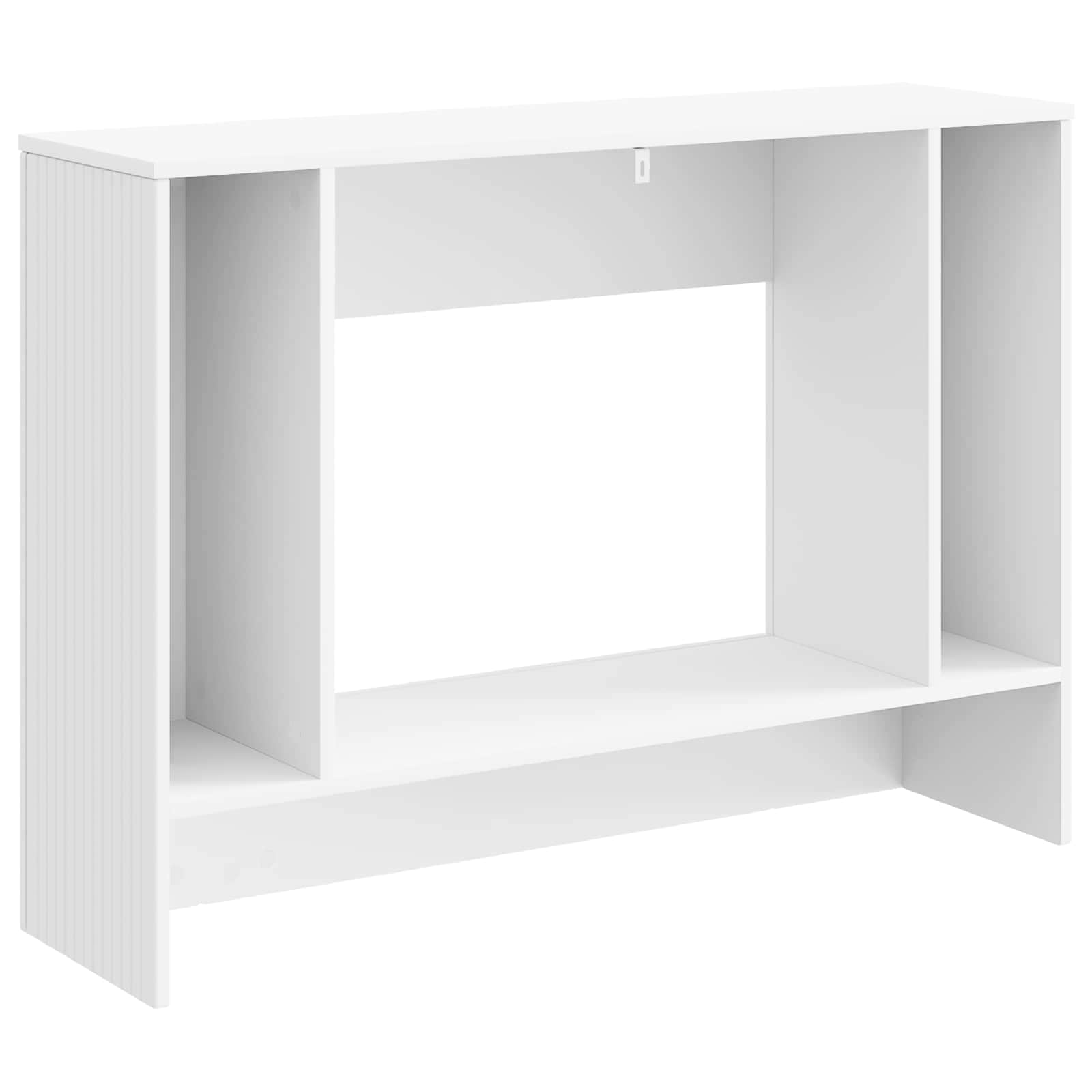 Table console Rayé Blanc 101 x 29 x 74 cm Bois d’ingénierie - XIOS