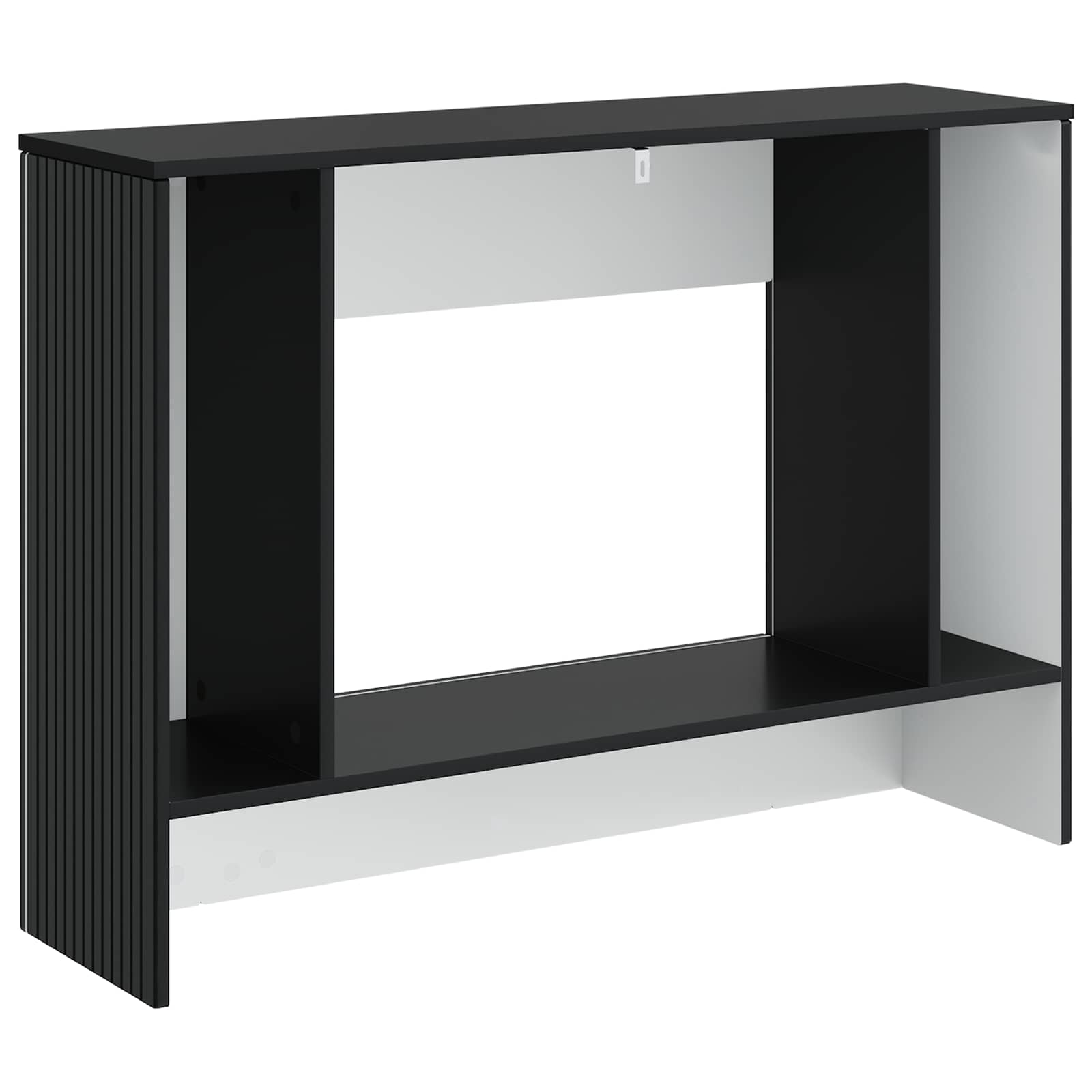 Table console Rayé Noir 101 x 29 x 74 cm Bois d’ingénierie - XIOS