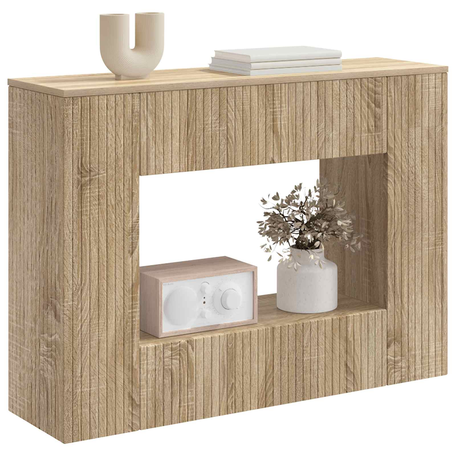 Table console Chêne Sonoma 101 x 29 x 74 cm Bois d’ingénierie - XIOS