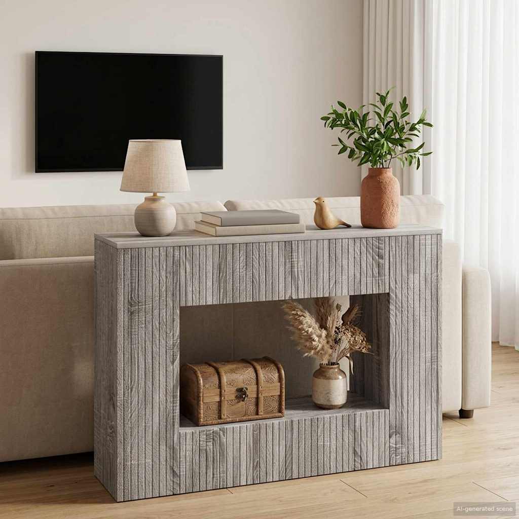 Table console Gris Sonoma 101 x 29 x 74 cm Bois d’ingénierie - XIOS