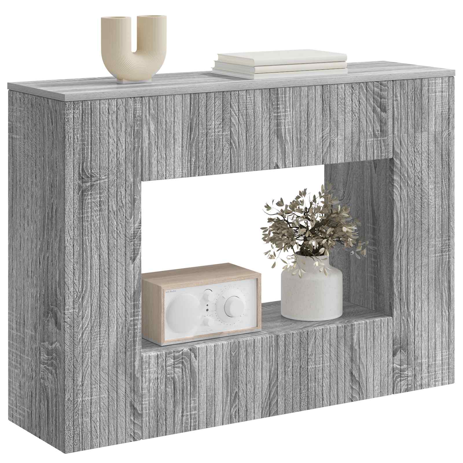 Table console Gris Sonoma 101 x 29 x 74 cm Bois d’ingénierie - XIOS