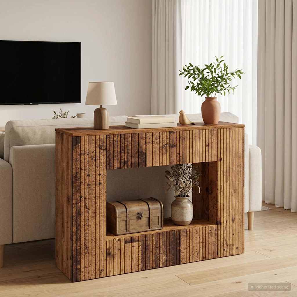 Table console Bois ancien 101 x 29 x 74 cm Bois d’ingénierie - XIOS