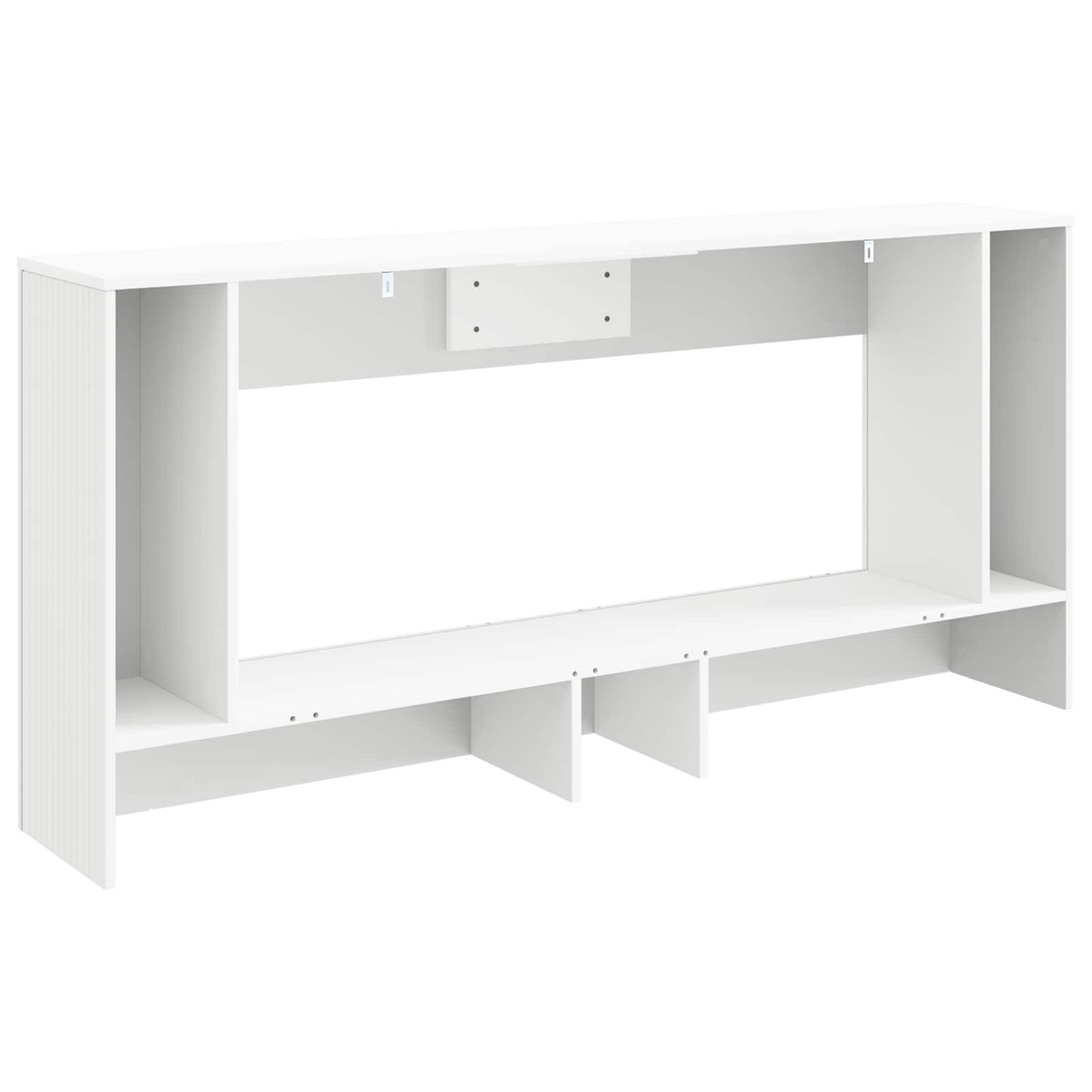 Table console Rayé Blanc 155 x 29 x 74 cm Bois d’ingénierie