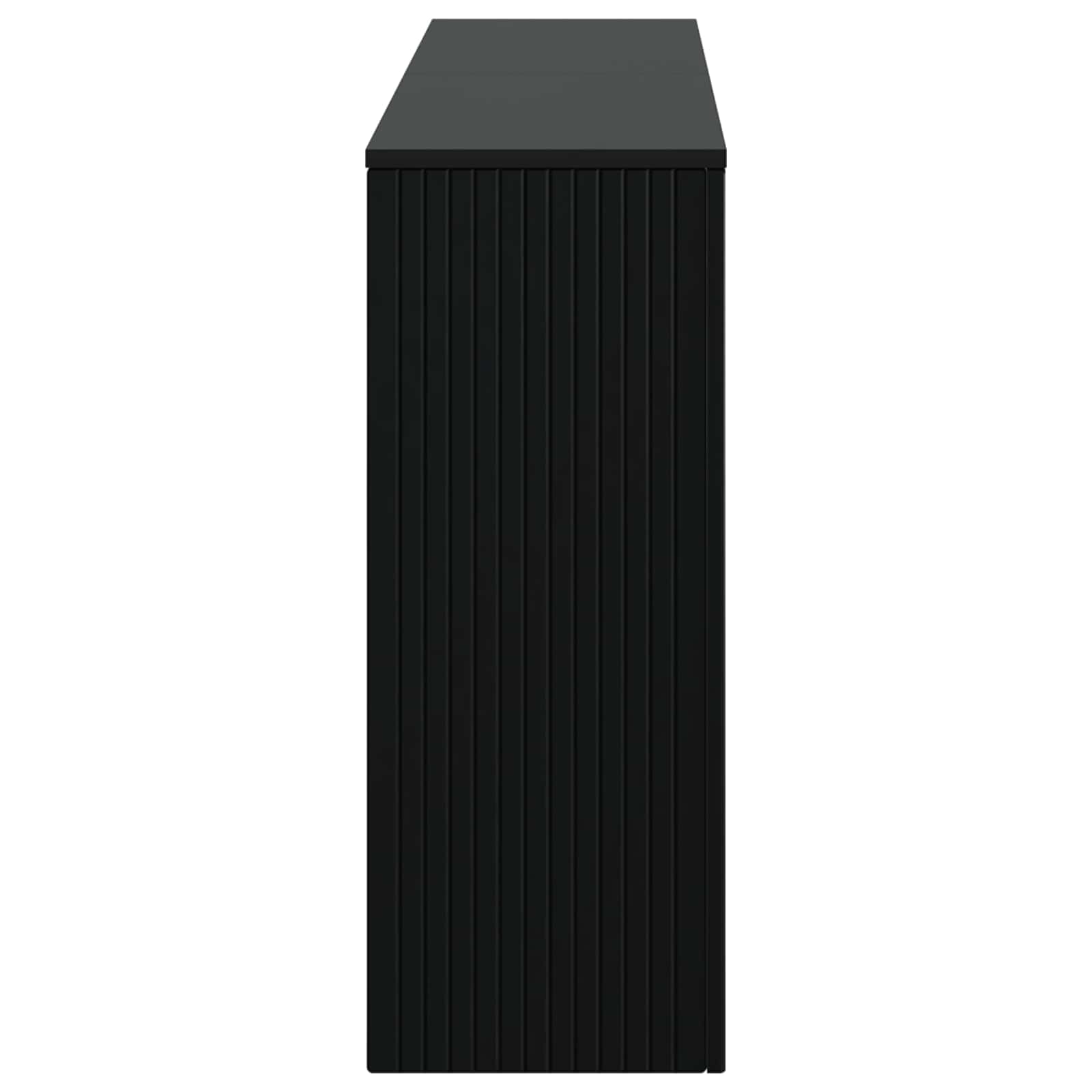 Table console Rayé Noir 155 x 29 x 74 cm Bois d’ingénierie