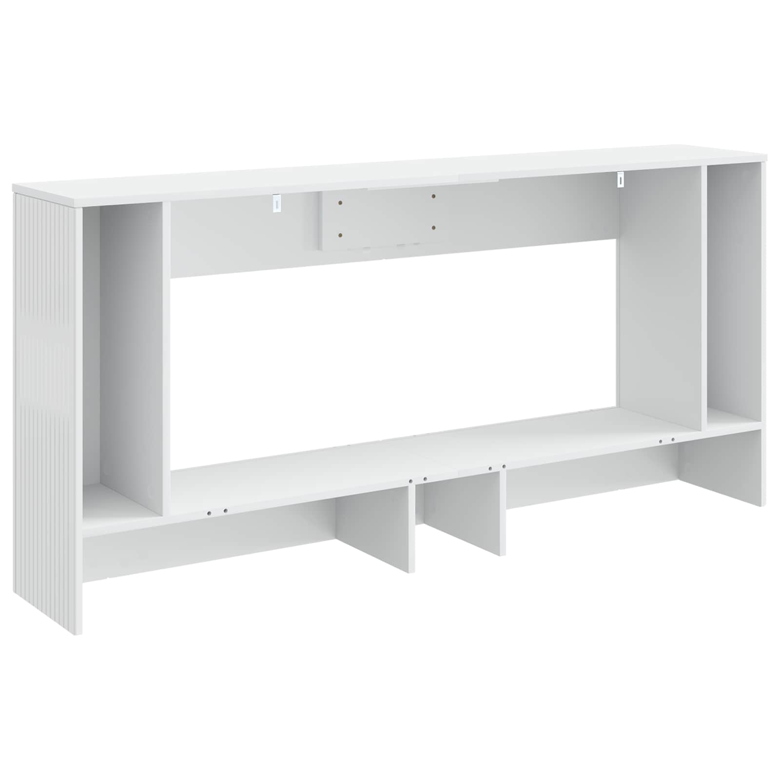 Table console Blanc Brillant 155 x 29 x 74 cm Bois d’ingénierie