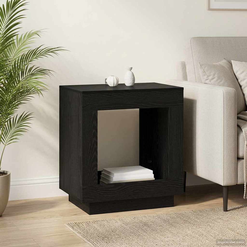 Table d'appoint Chêne noir 60 x 40 x 65 cm Bois d'ingénierie - XIOS