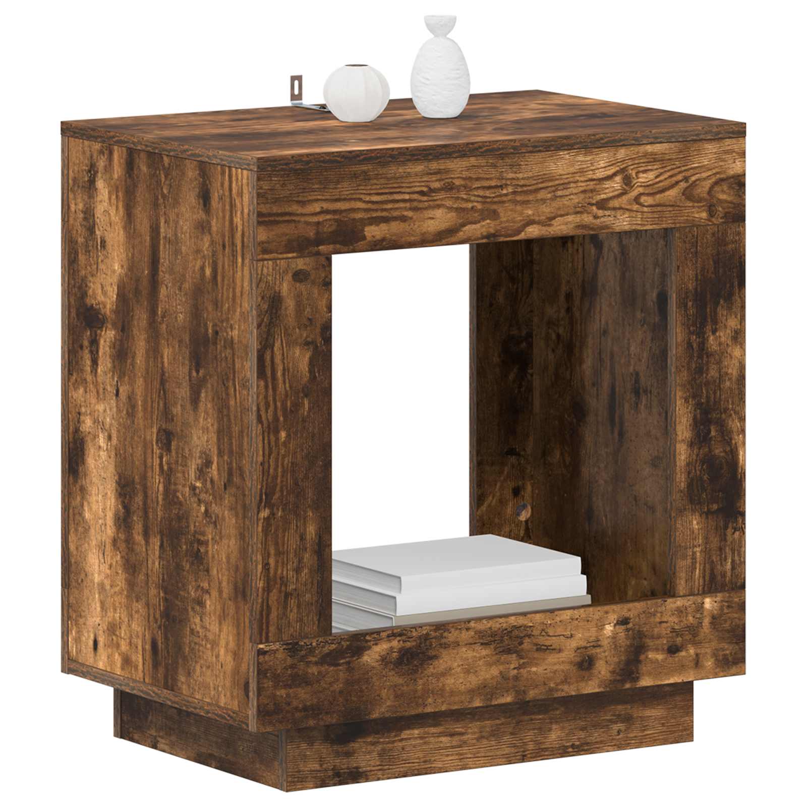 Table d'appoint Chêne fumé 60 x 40 x 65 cm Bois d'ingénierie - XIOS