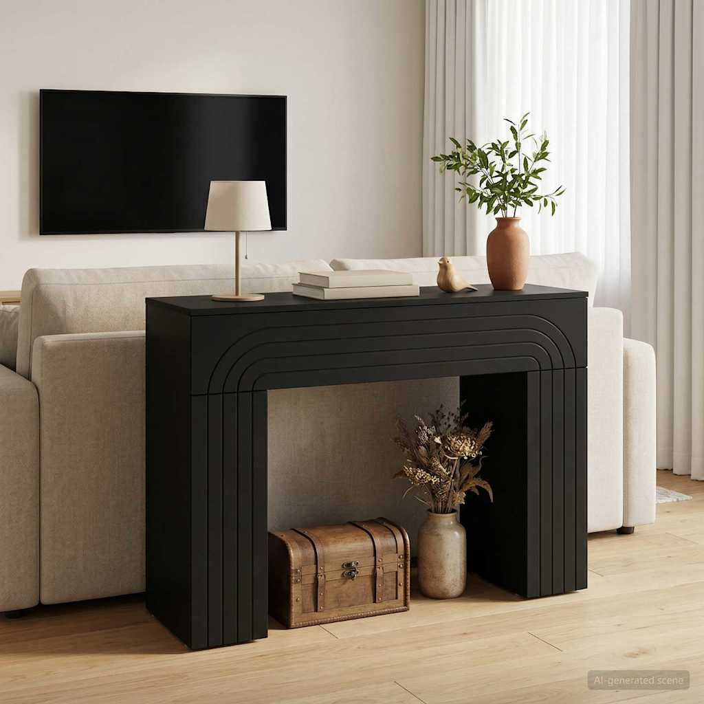 Table basse Noir 102 x 35 x 75 cm Bois d'ingénierie - XIOS