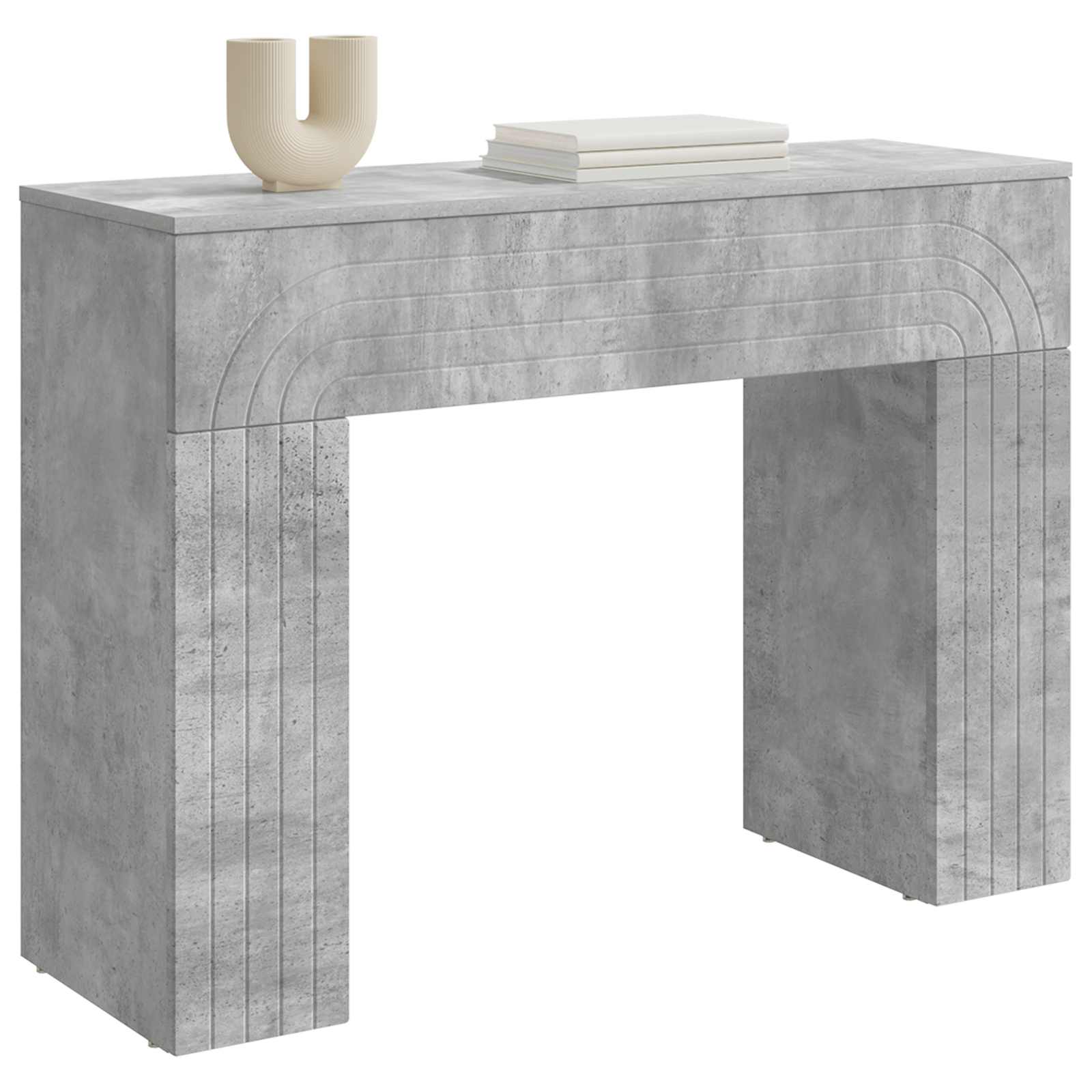 Table basse Gris béton 102 x 35 x 75 cm Bois d'ingénierie - XIOS