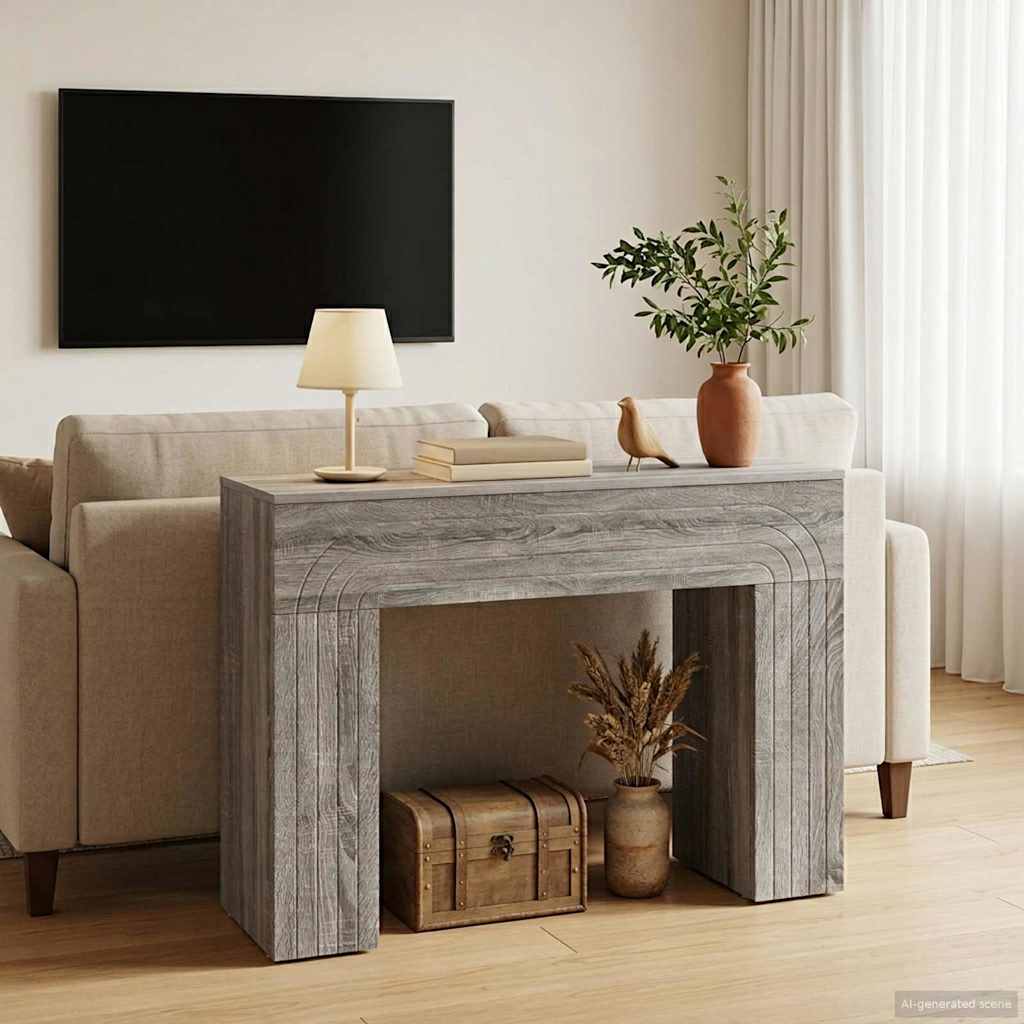 Table basse Sonoma gris 102 x 35 x 75 cm Bois d'ingénierie - XIOS