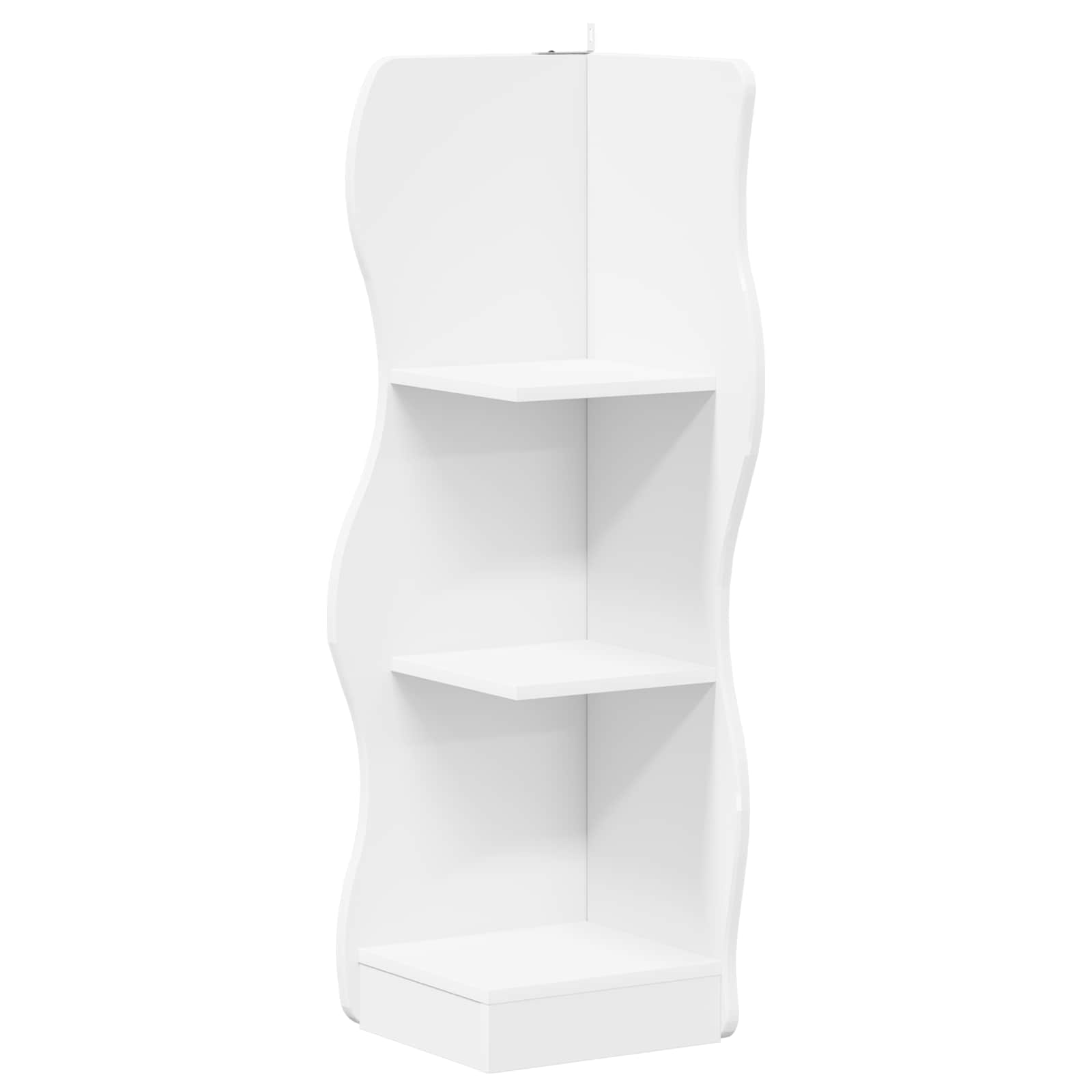Étagère d'angle Blanc 34 x 33 x 102 cm Bois d'ingénierie - XIOS
