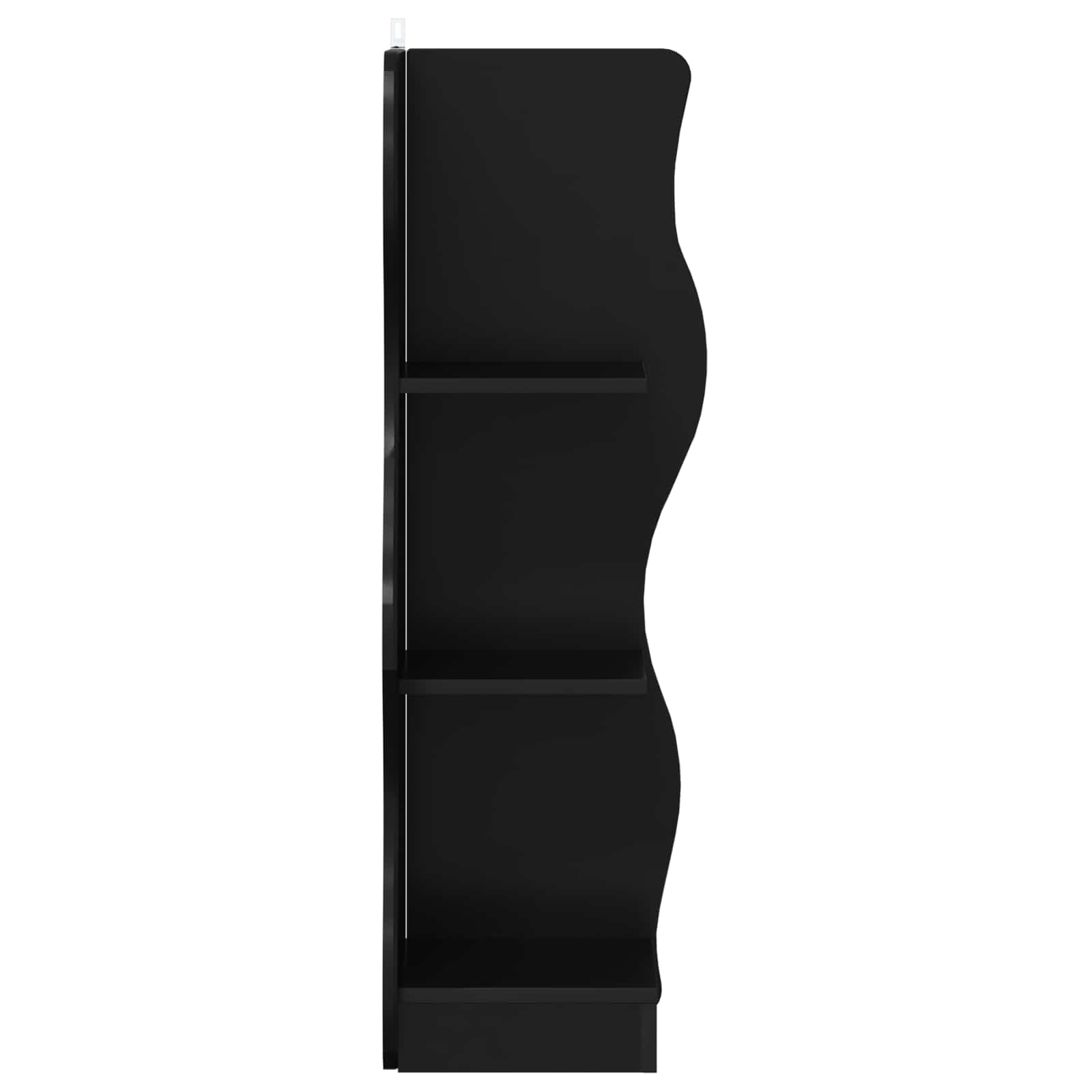 Étagère d'angle Noir 34 x 33 x 102 cm Bois d'ingénierie - XIOS