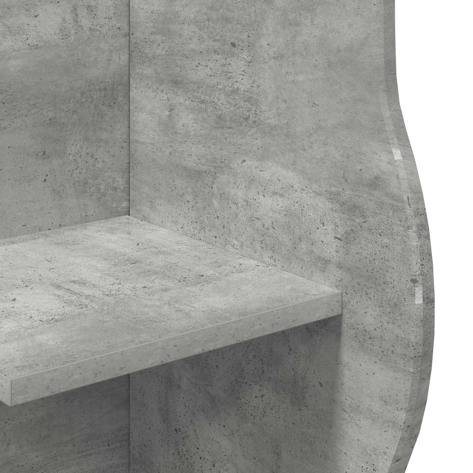 Étagère d'angle Gris béton 34 x 33 x 102 cm Bois d'ingénierie - XIOS