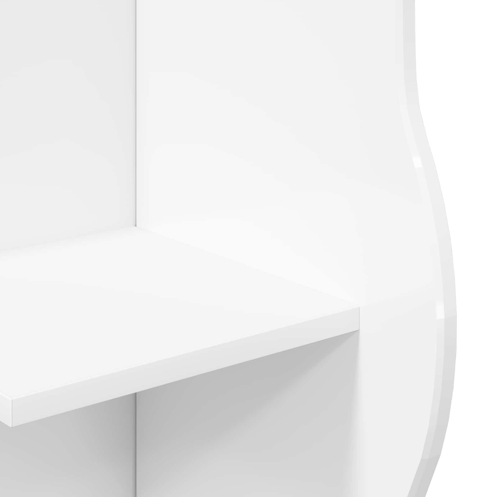 Étagère d'angle avec étagère Blanc brillant 34 x 33 x 102 cm - XIOS