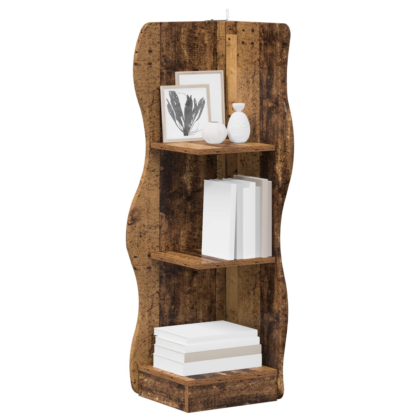 Étagère d'angle Bois ancien 34 x 33 x 102 cm Bois d'ingénierie - XIOS