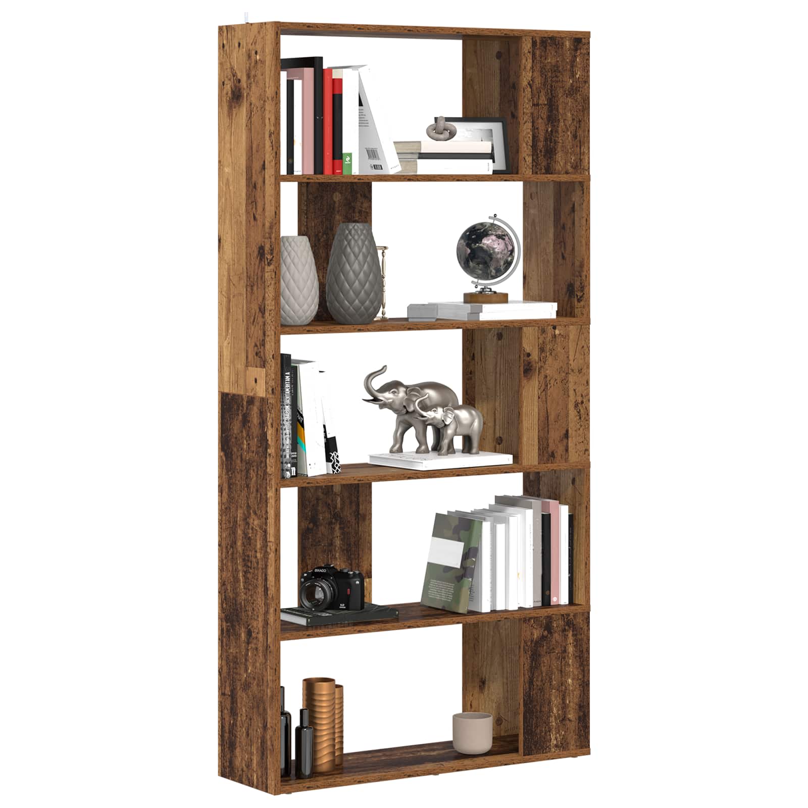 Bibliothèque Bois ancien 80 x 24 x 159 cm Bois d'ingénierie - XIOS
