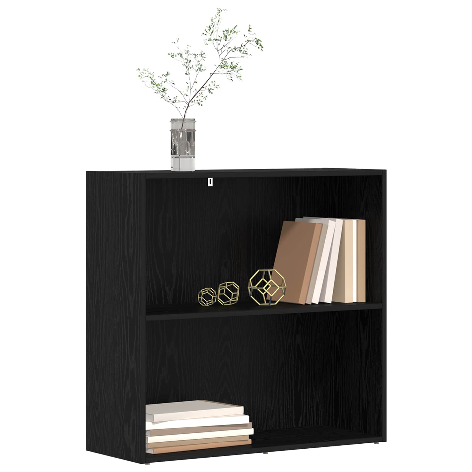 Étagère 80 x 30 x 76,5 cm Bois d'ingénierie Chêne noir - XIOS