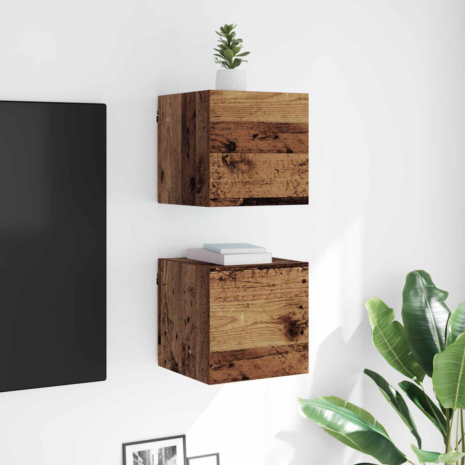 Meuble TV Bois ancien 30,5 x 30 x 30 cm Bois d'ingénierie - XIOS