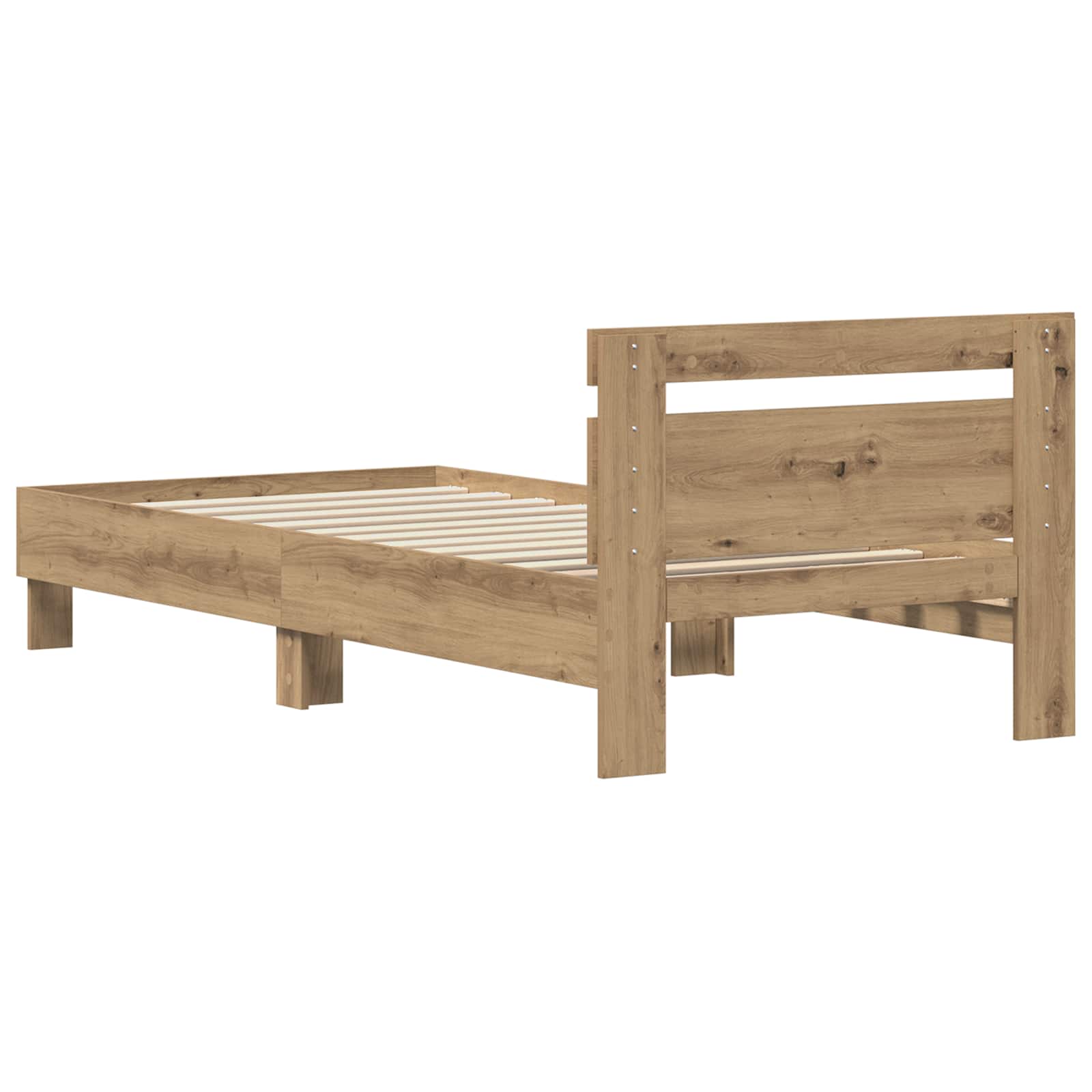 Cadre de lit Chêne artisanal 75 x 190 cm Bois d'ingénierie - XIOS