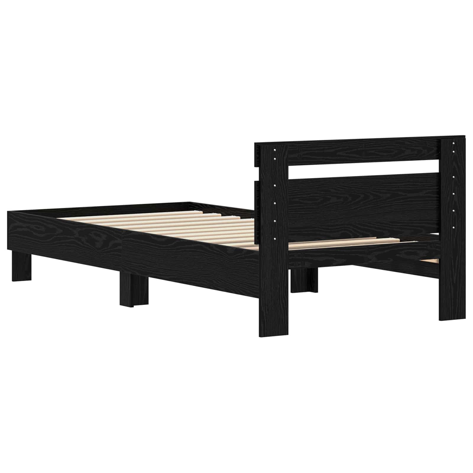 Cadre de lit Chêne noir 75 x 190 cm Bois d'ingénierie - XIOS
