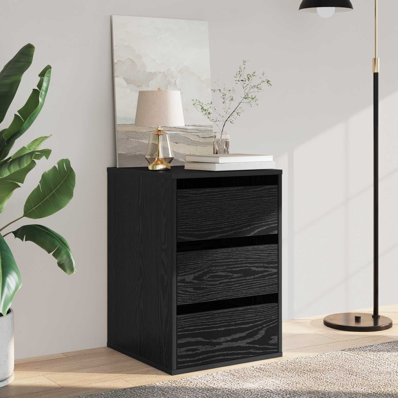 Armoire à tiroirs Chêne noir 41 x 40 x 58 cm Bois d'ingénierie - XIOS